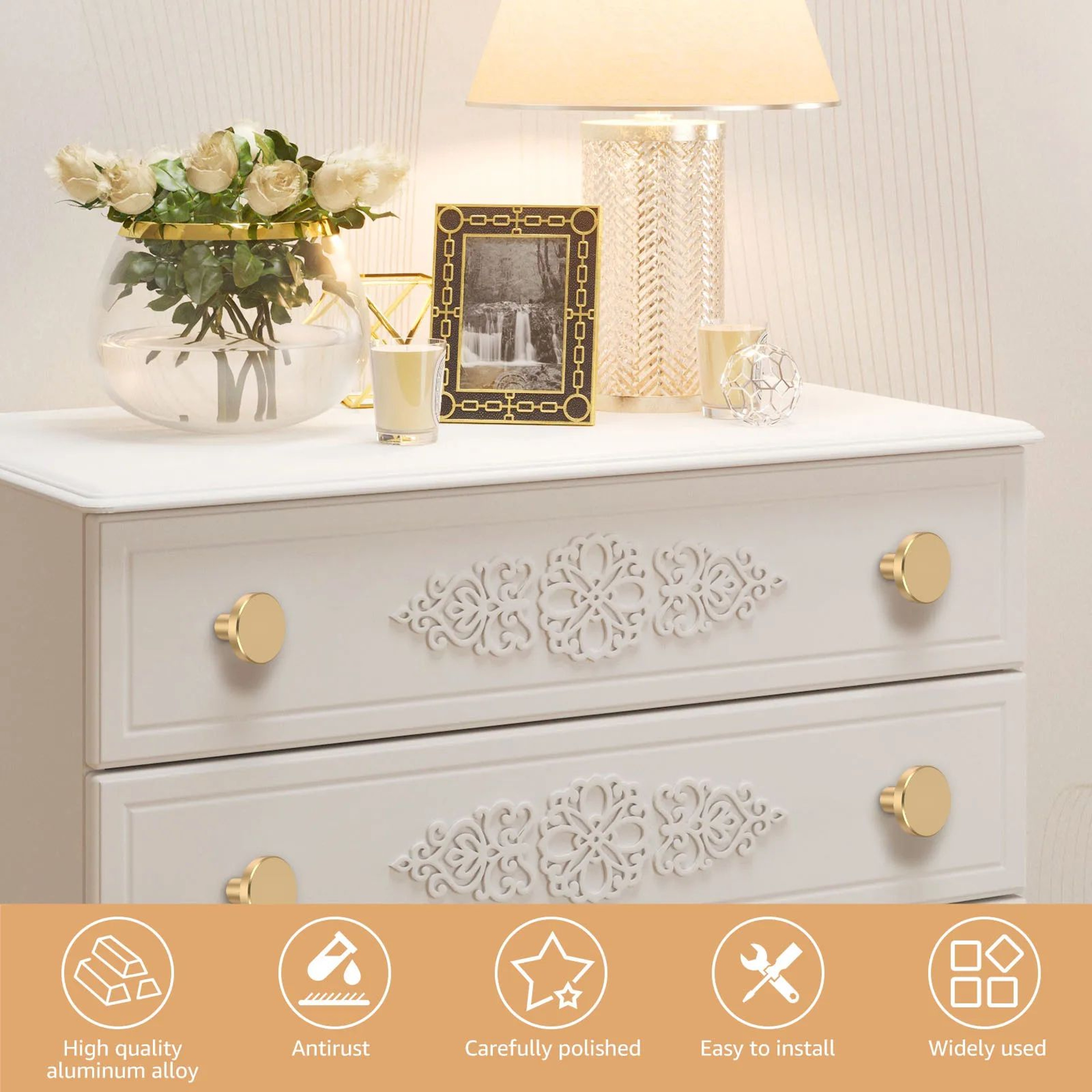 Modern Aluminum Cabinet Knobs Set Drawer Pull Handles For Kitchen Furniture Upgrade 1