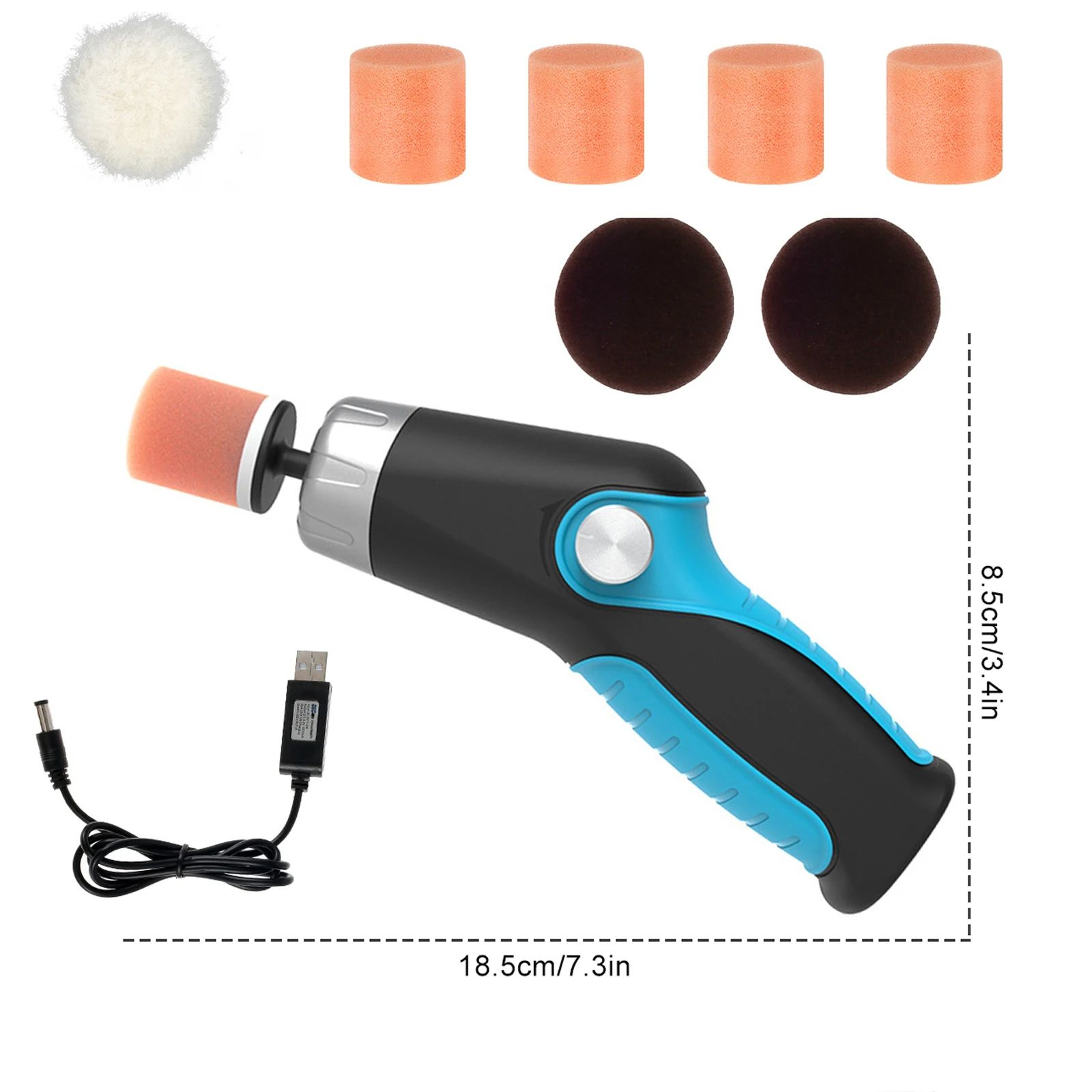 44 Piece Car Polishing Pad Kit Sponge And Microfiber Buffing Pads With Drill Adapter 5