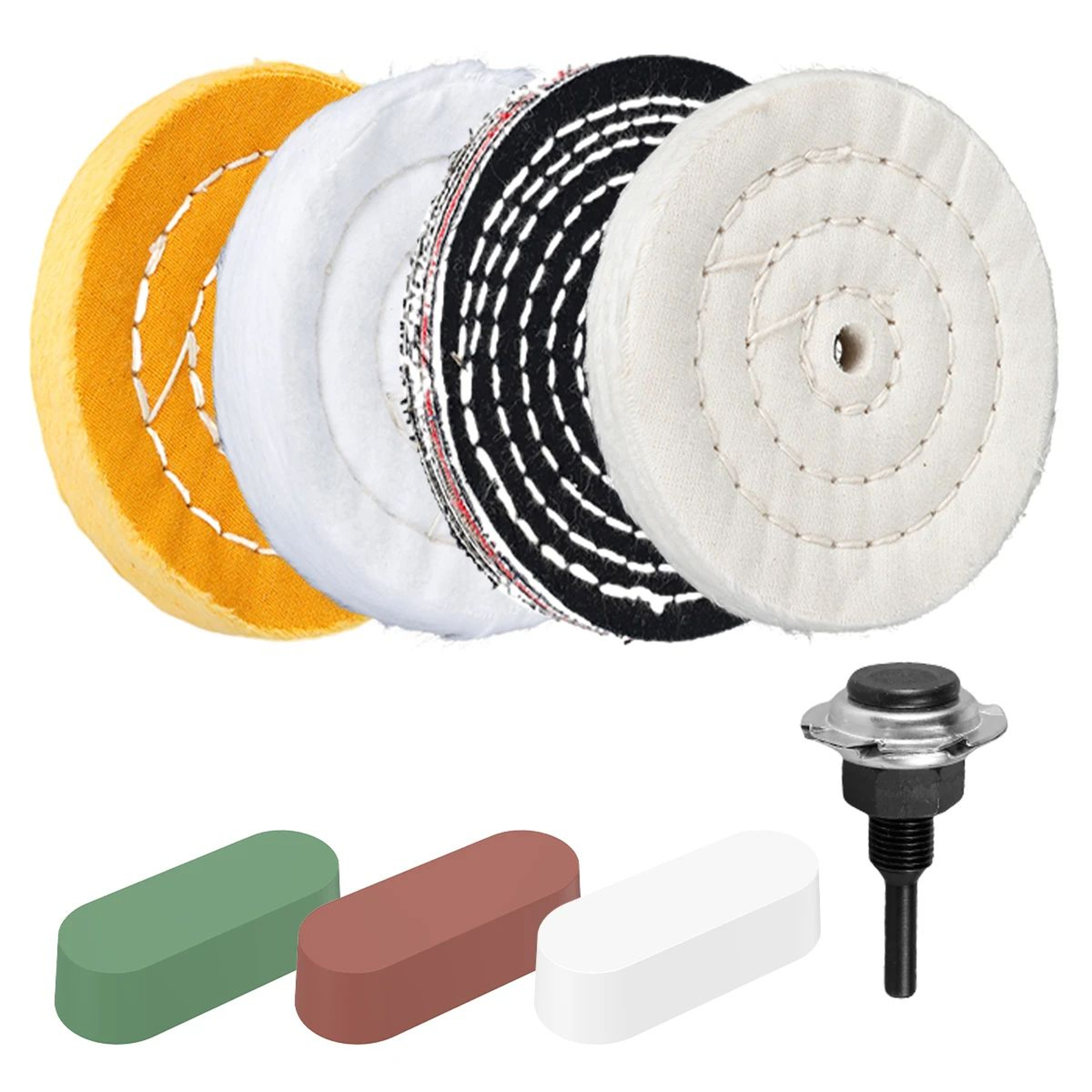 4 Inch Polishing Wheel Cloth Buffing Pad For Metal Jewelry Mirror Finish 6