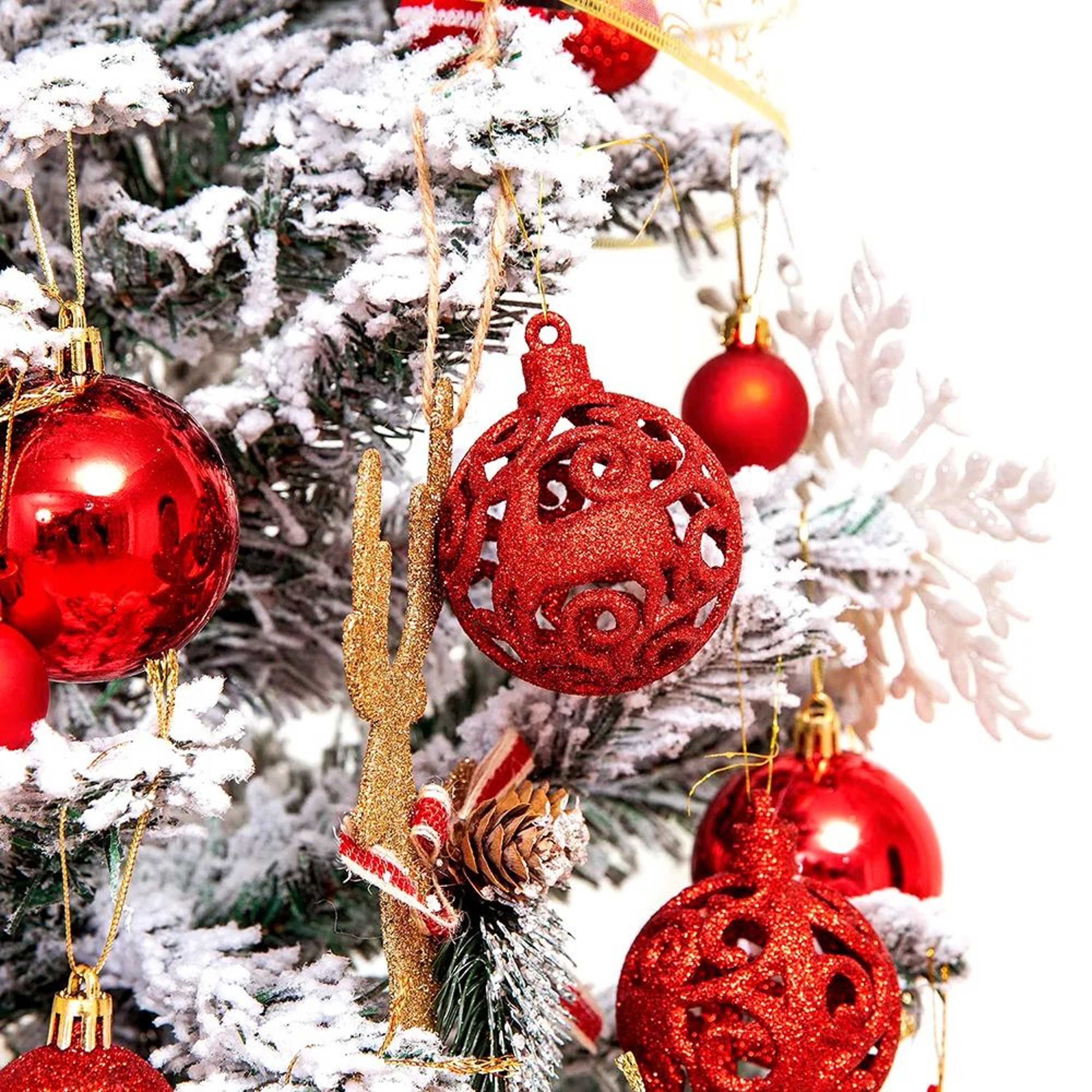 100 Piece Shatterproof Christmas Ball Ornaments Set For Tree Decoration 3