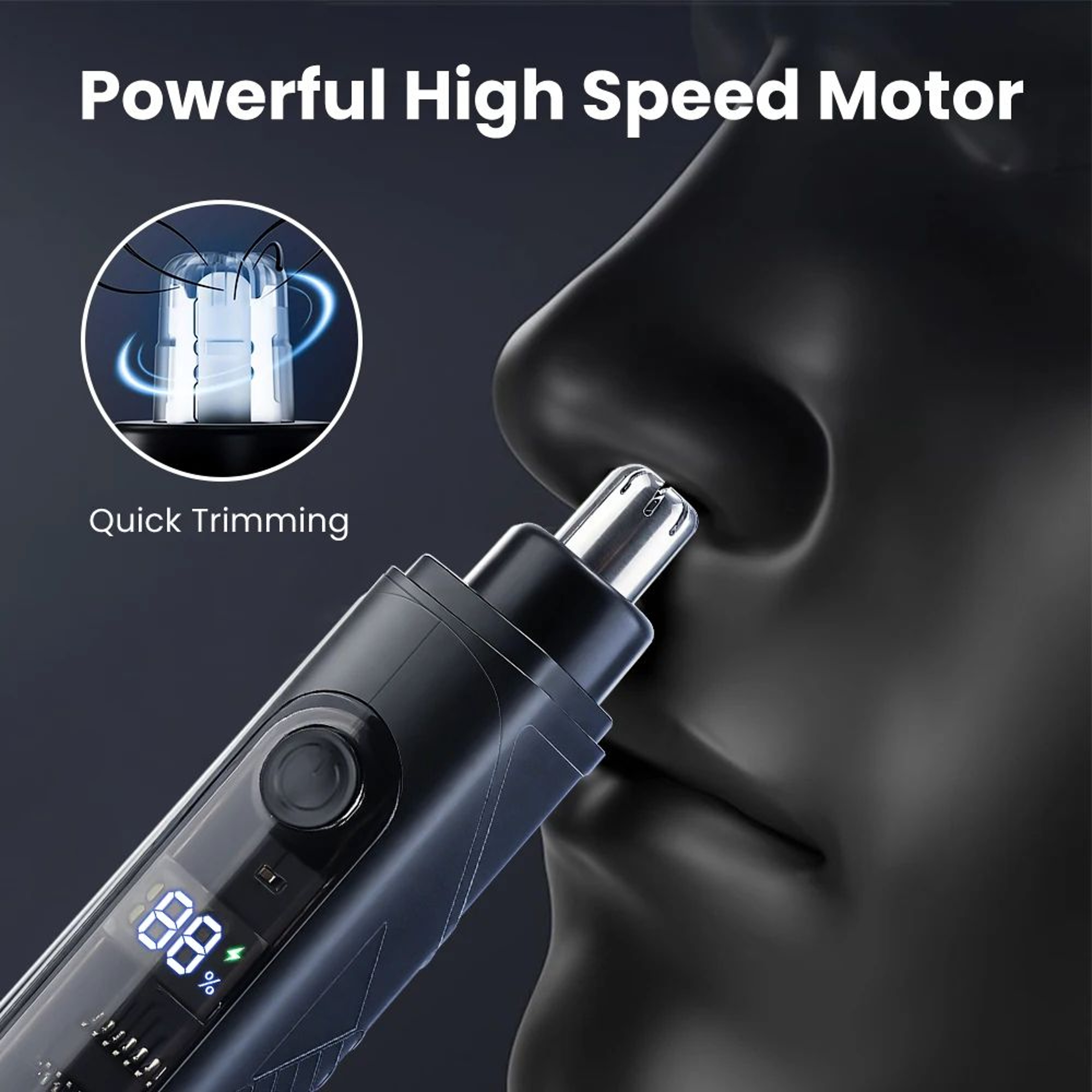 Rechargeable Nose Hair Trimmer Portable Facial Grooming Tool For Men 1
