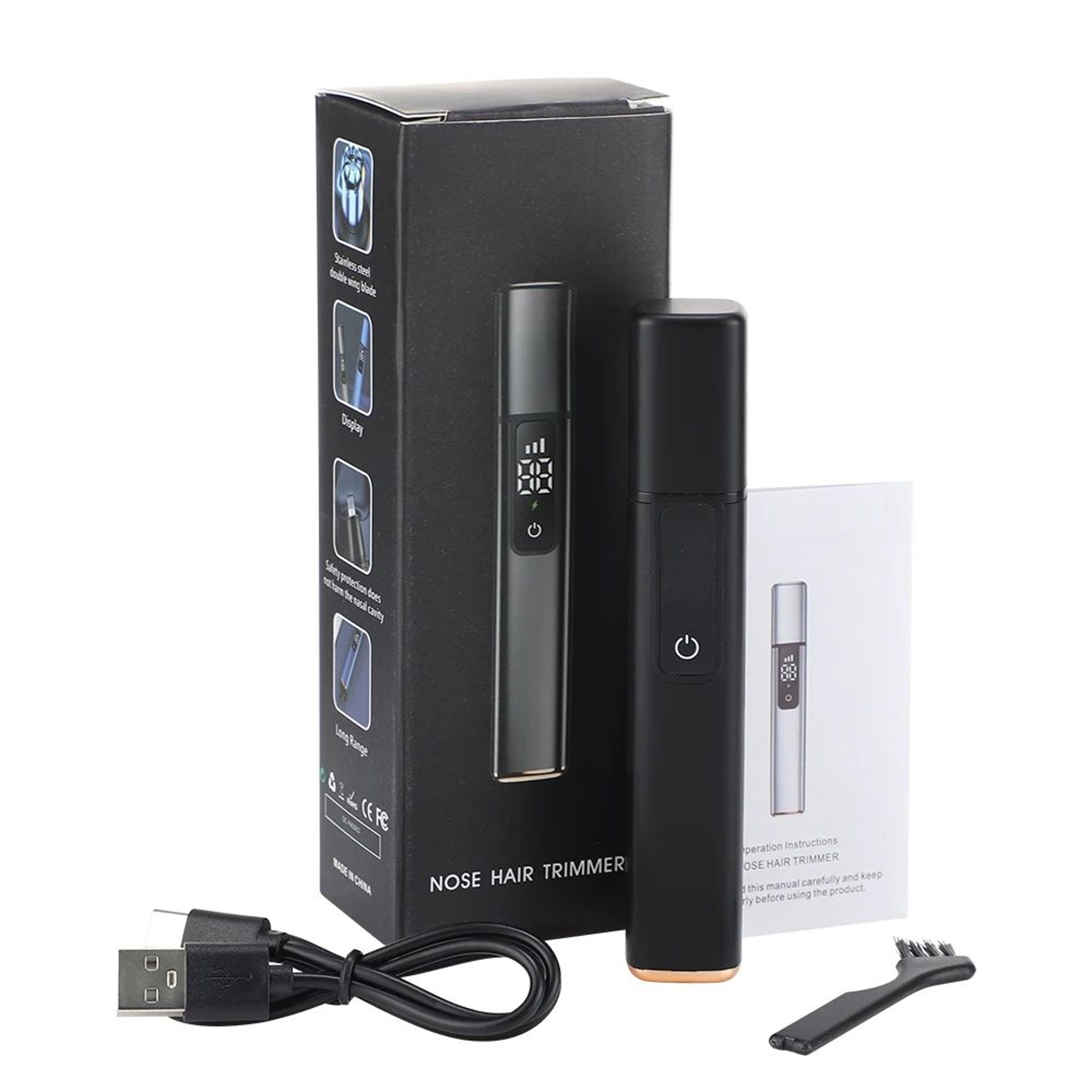 Rechargeable Nose Hair Trimmer Portable Facial Grooming Tool For Men 9
