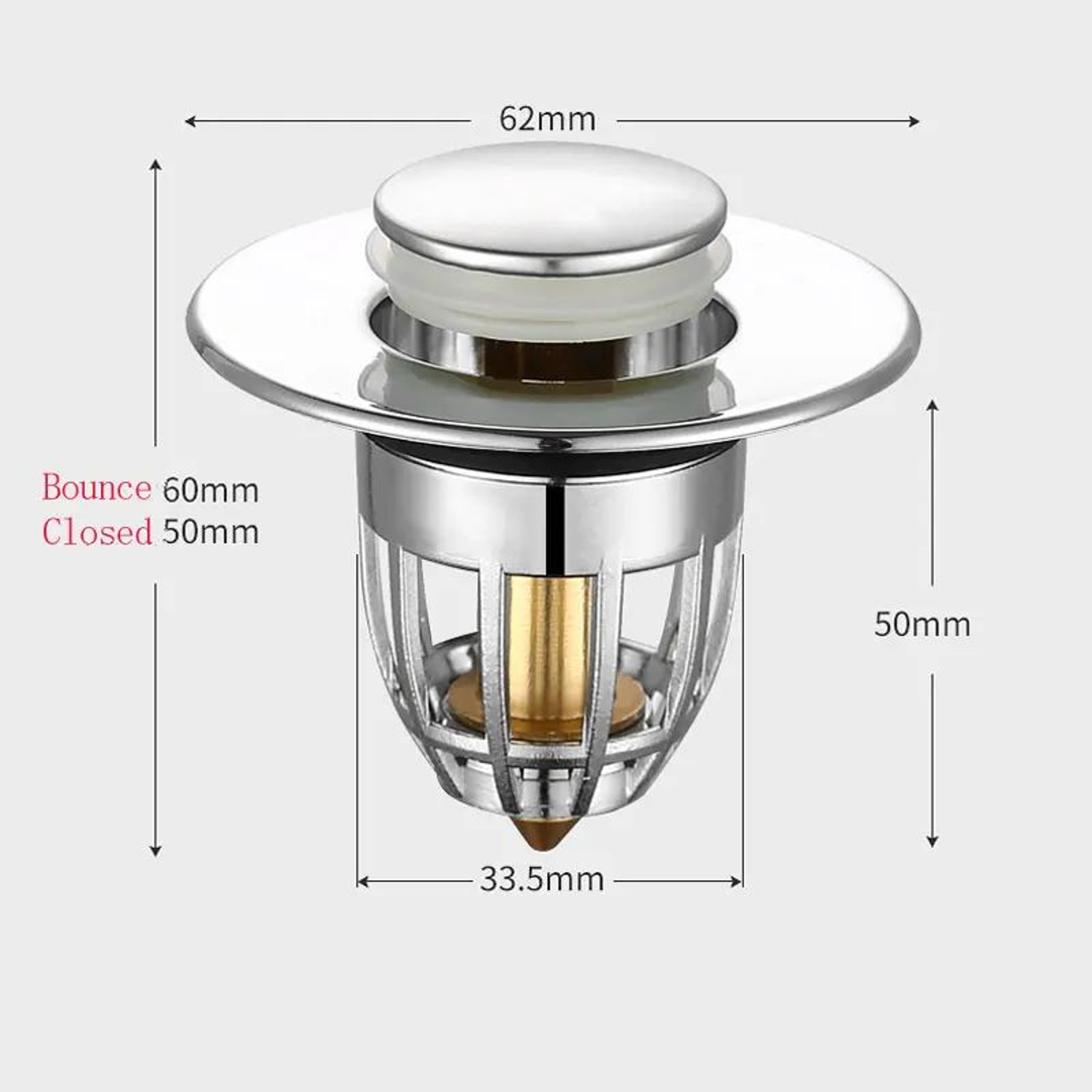 Universal Sink Drain Stopper Pop Up Filter Hair Catcher 1