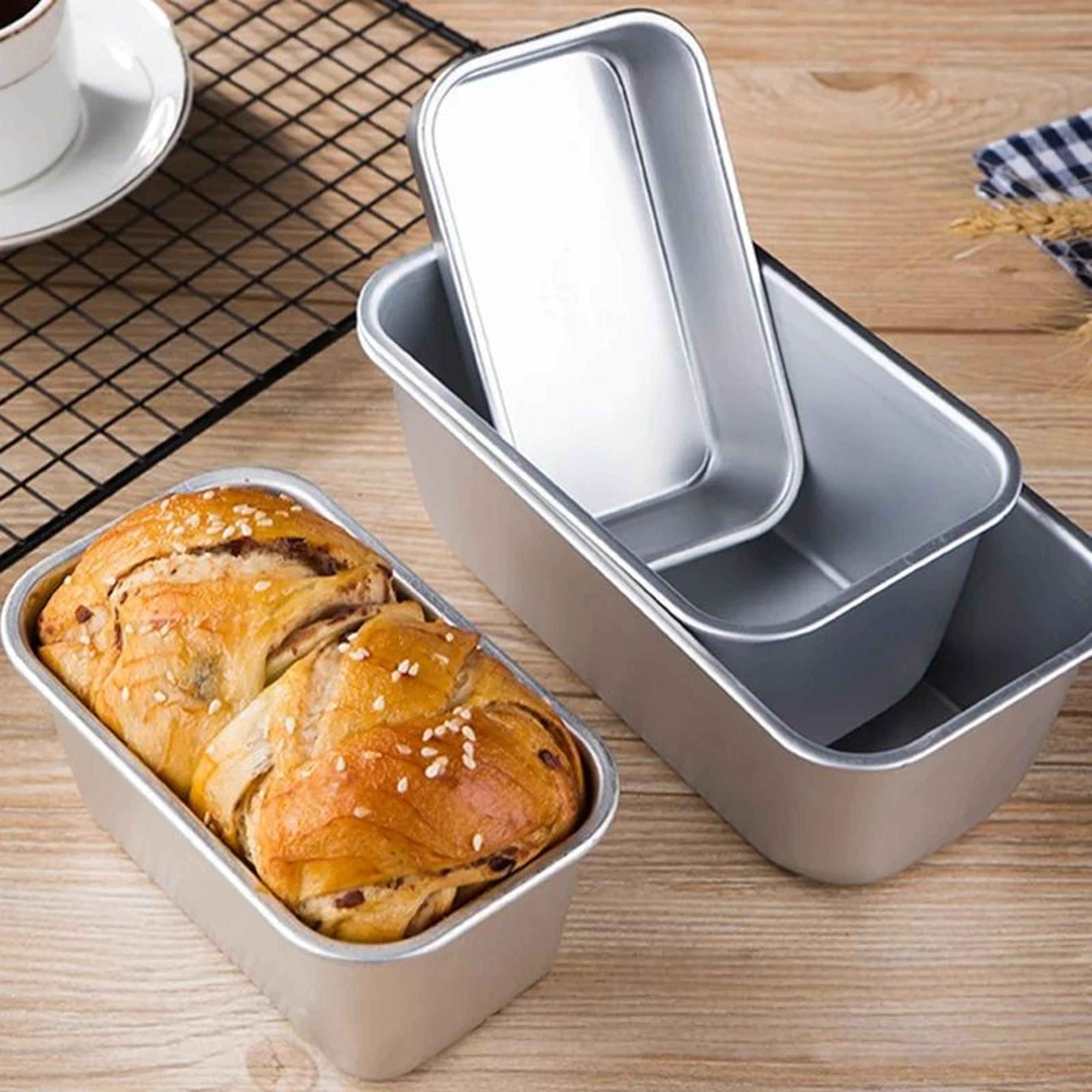 Non Stick Aluminum Loaf Pan For Bread Cake And Baking 0