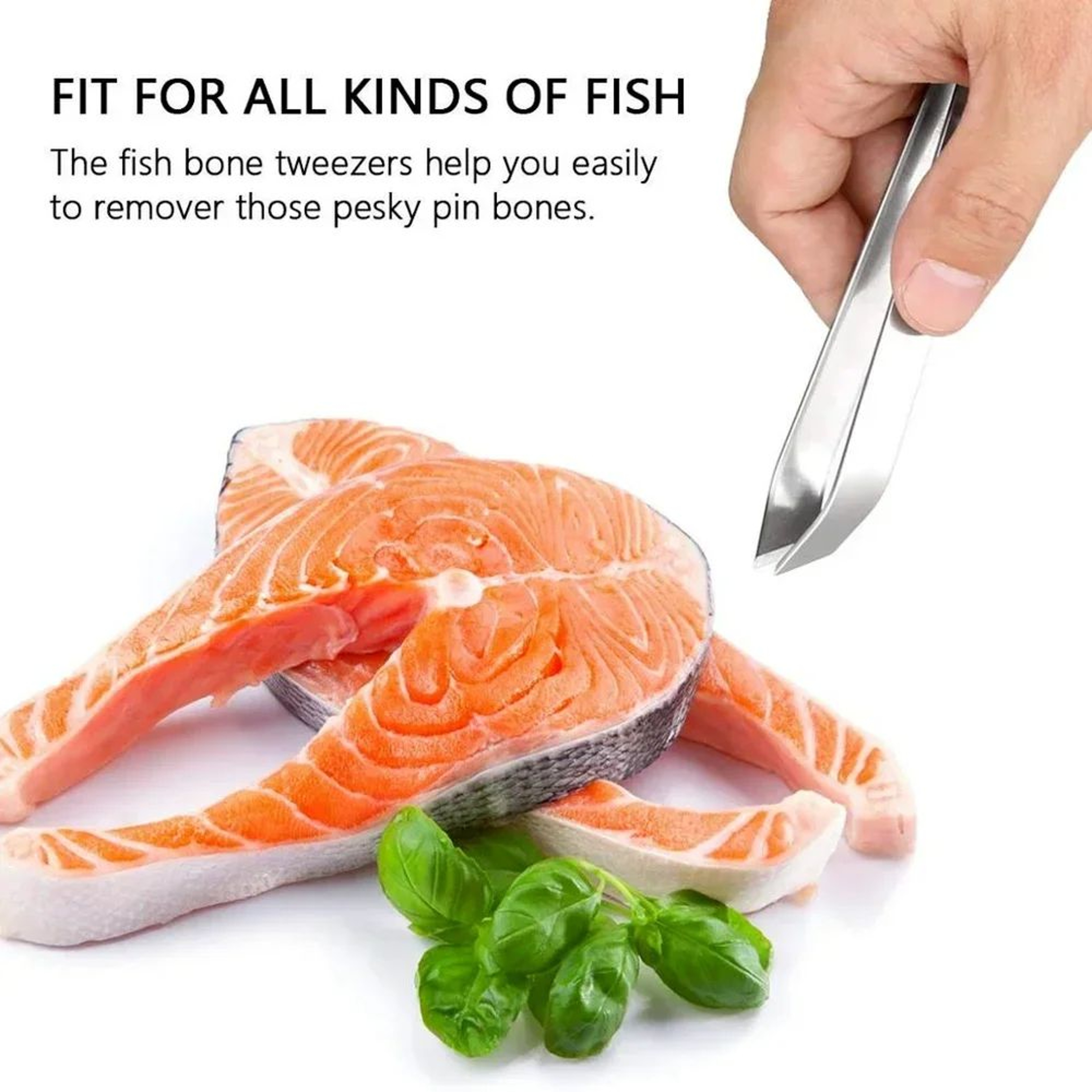 Stainless Steel Fish Bone Tweezers For Precise Seafood Preparation 1