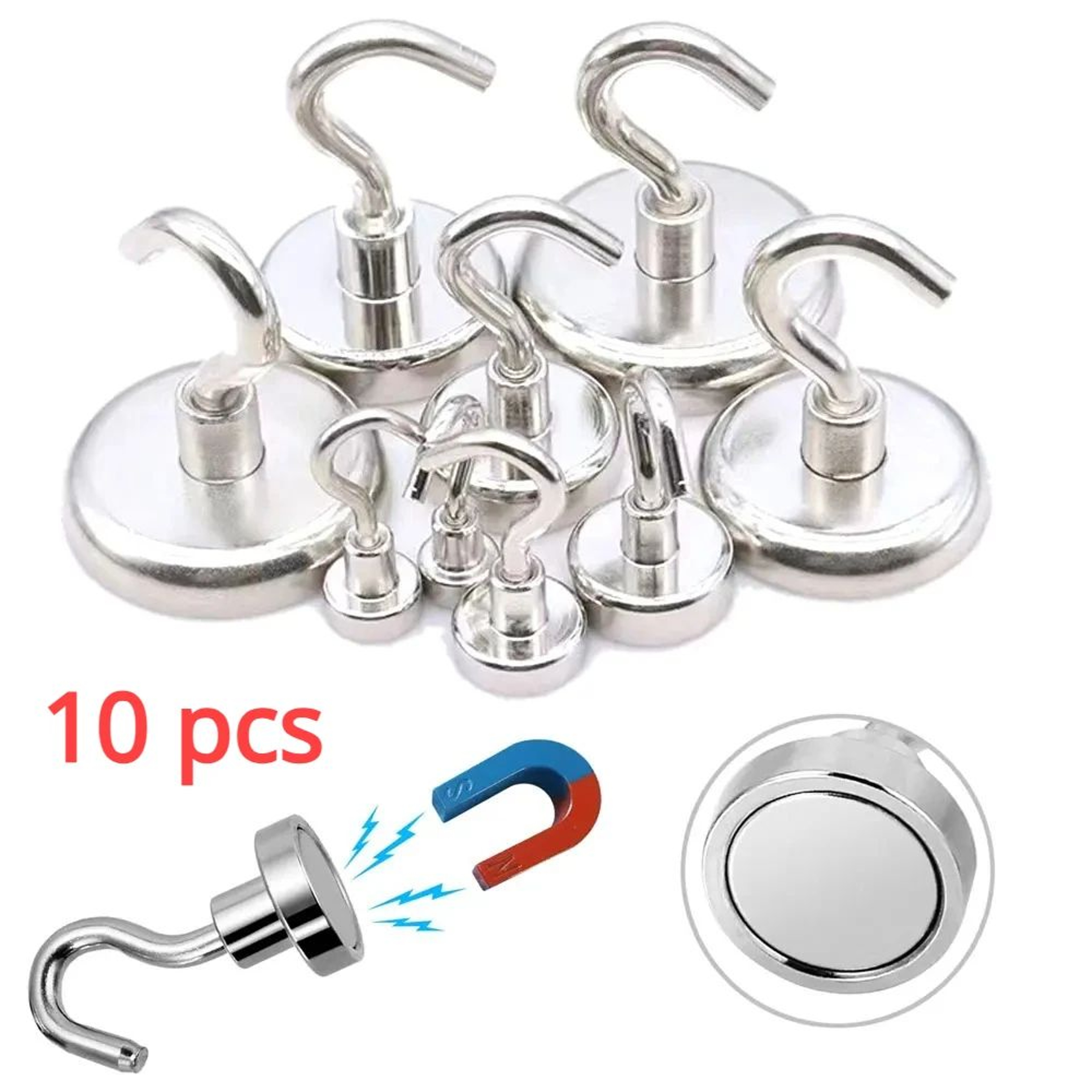 Heavy Duty Magnetic Hooks For Fridge And Home Organization 0