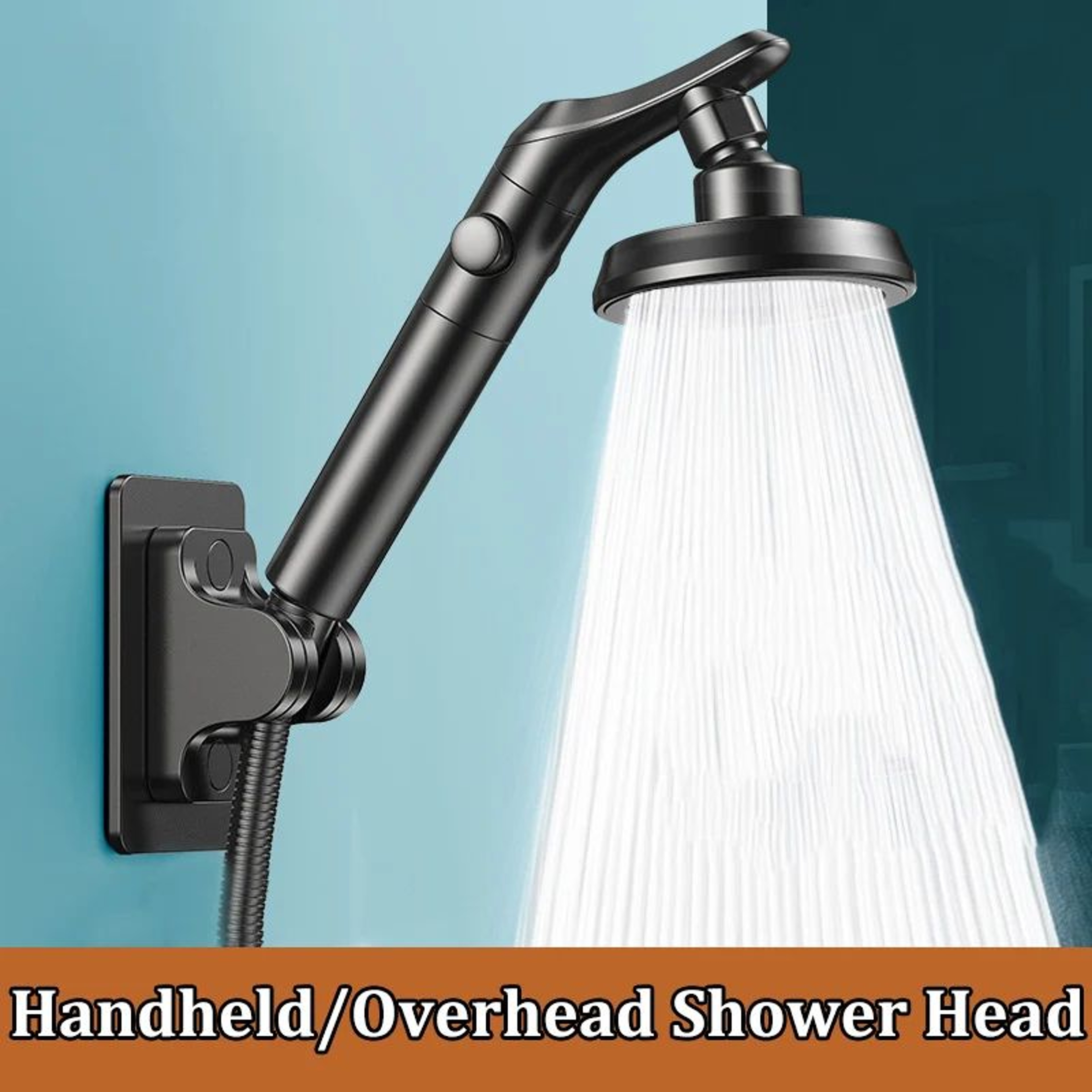Dual Shower Head Set Handheld And Overhead High Pressure Shower Head 0