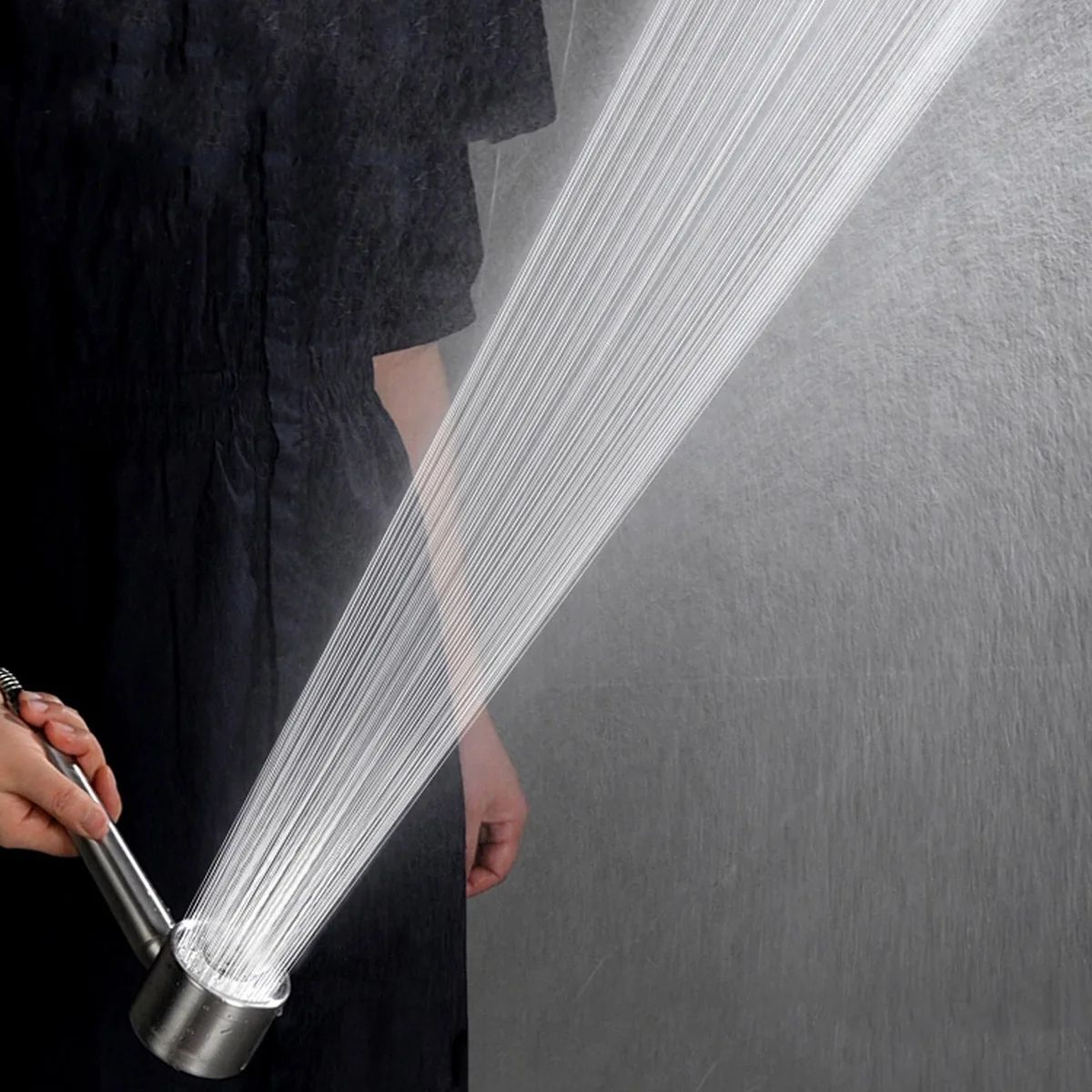 High Pressure Filtered Shower Head Stainless Steel Handheld Water Saver 3