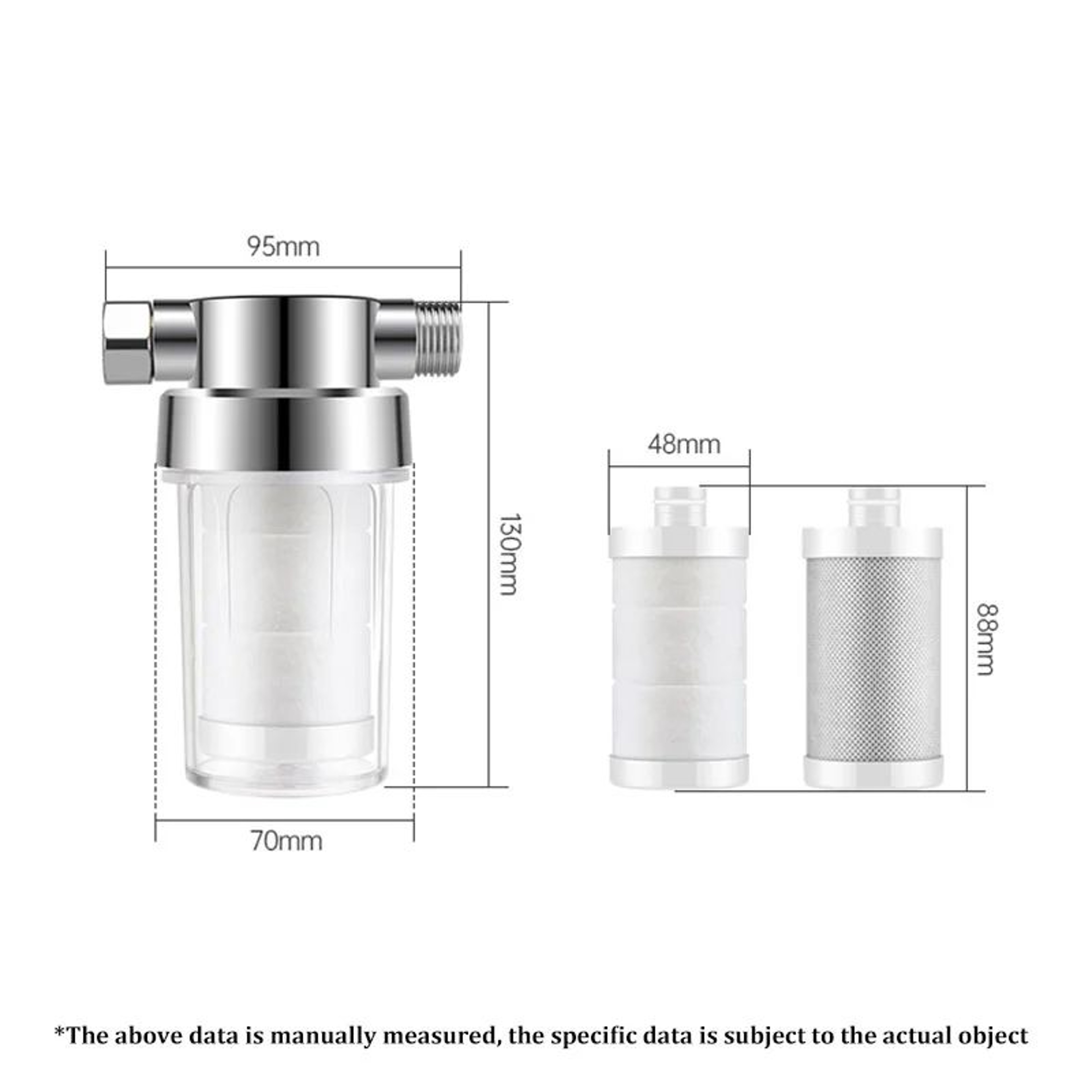 Universal Shower Head Water Filter Chlorine Removal Purifier With Replaceable Cartridge 5