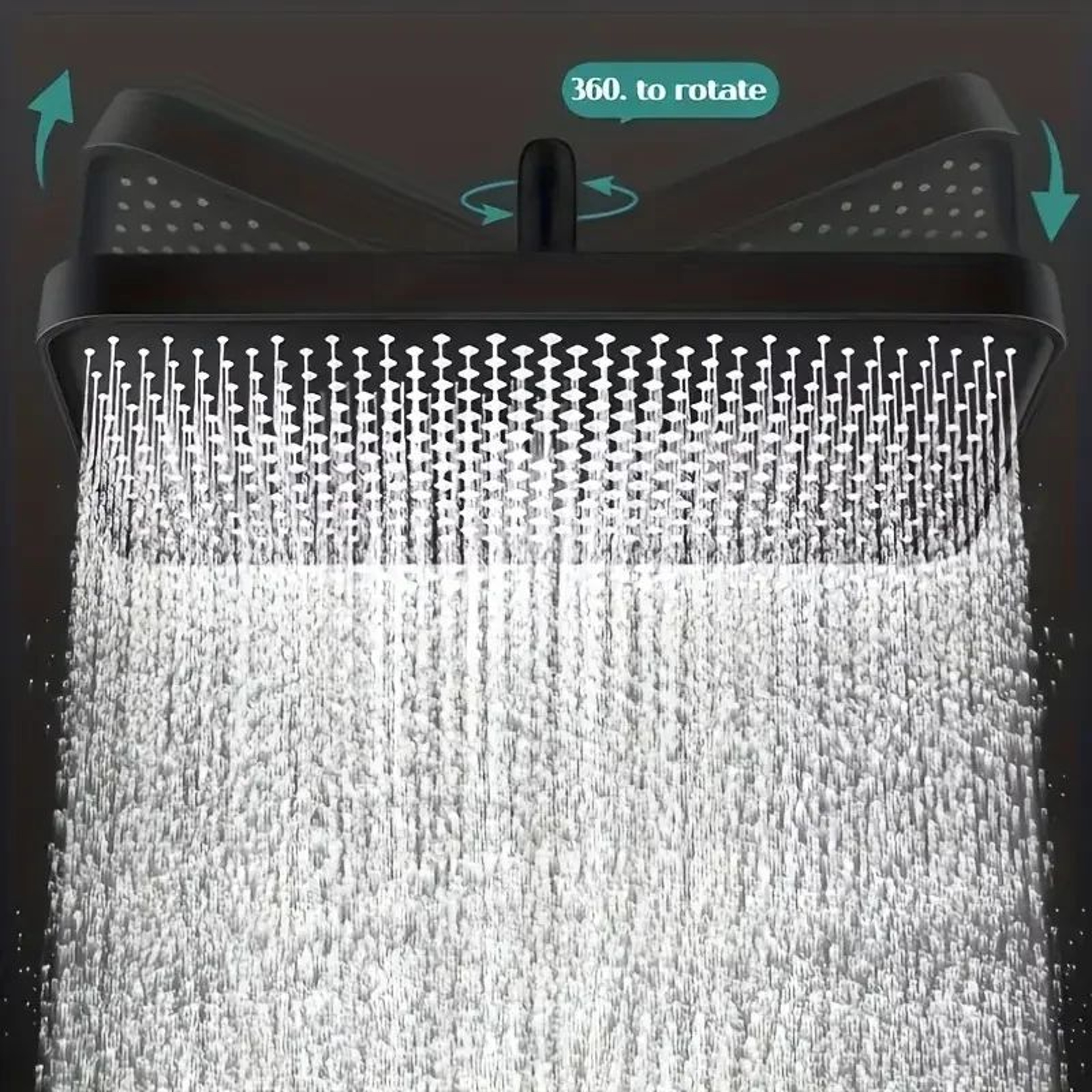 Large High Pressure Rainfall Shower Head Wide Coverage Bathroom Sprayer 2