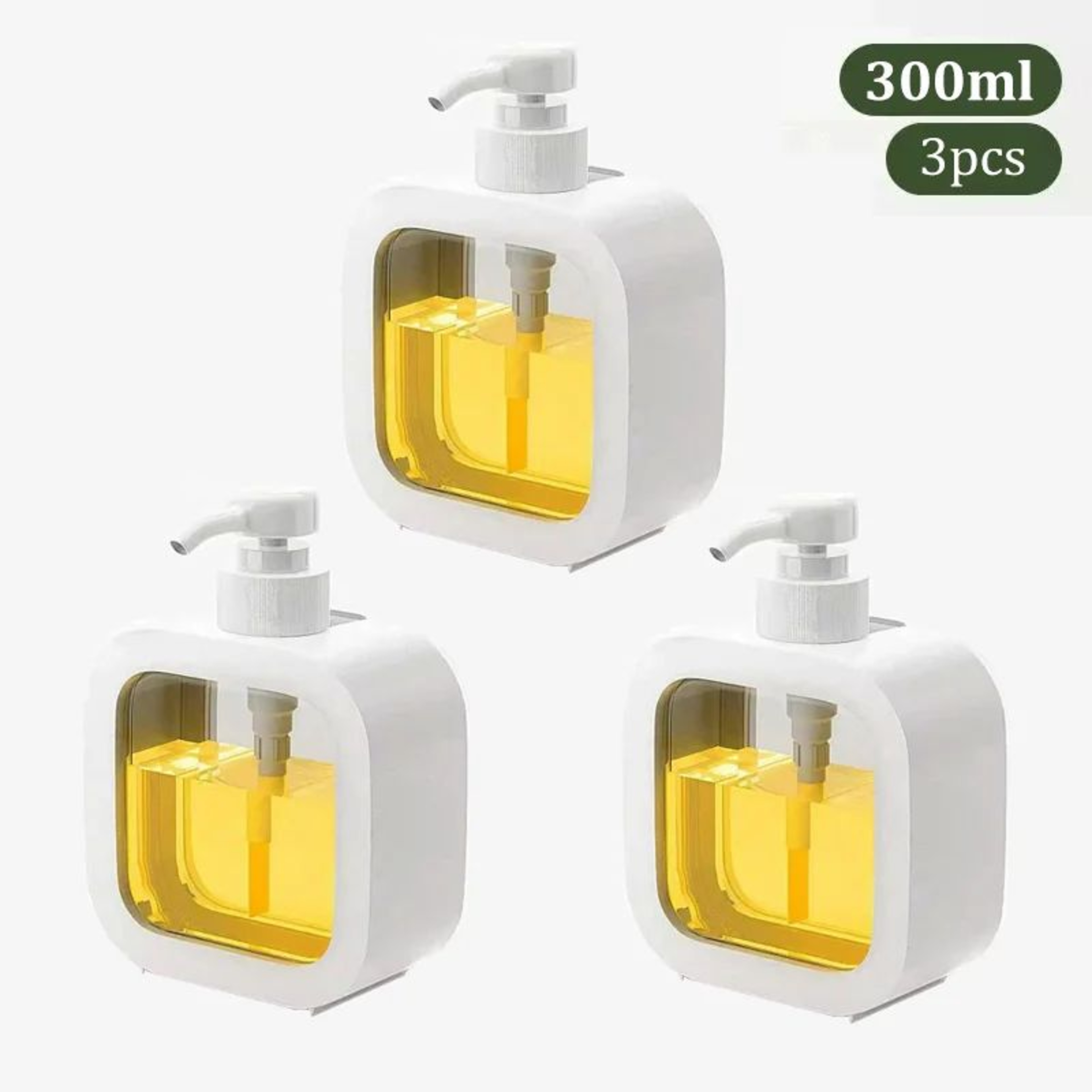Transparent Soap Dispenser Bottle Refillable Lotion Pump Container 8