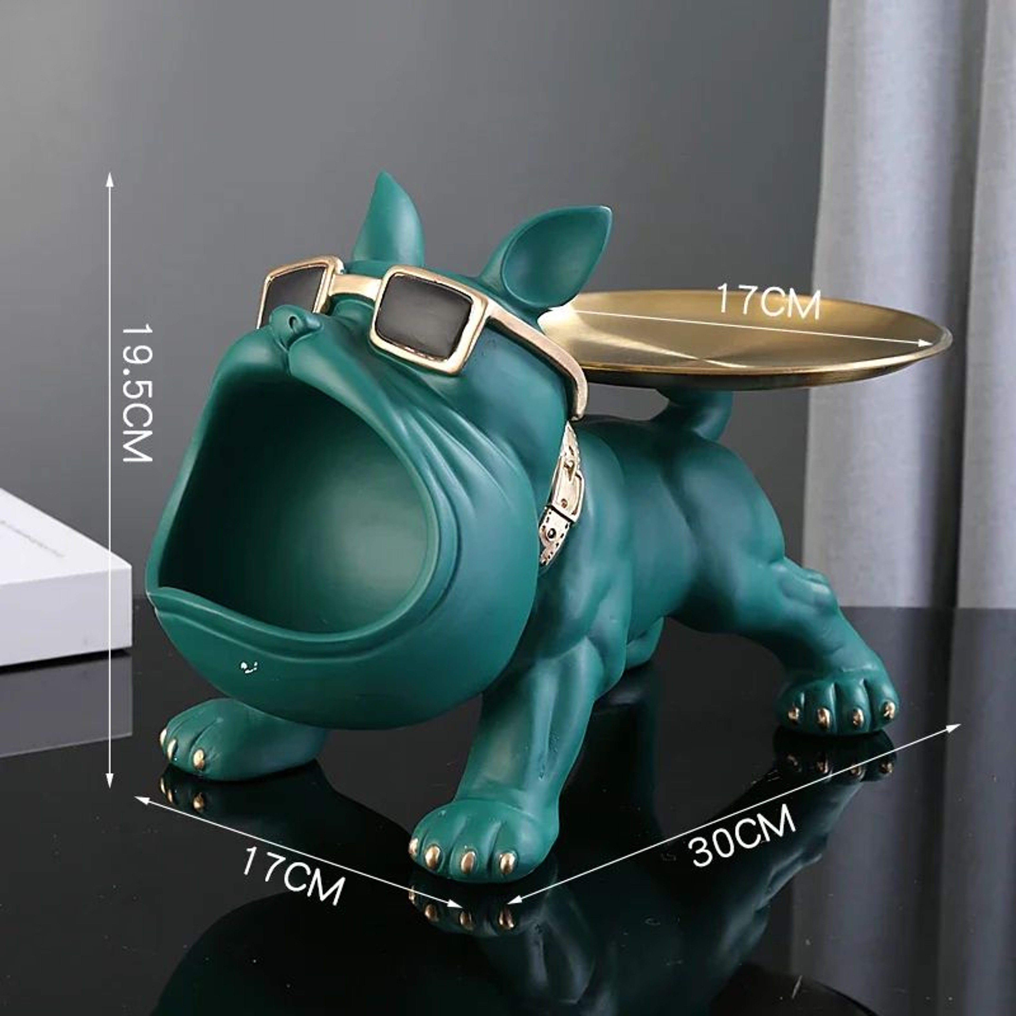 Bulldog Storage Statue Decorative Dog Figurine Organizer For Home And Office 7