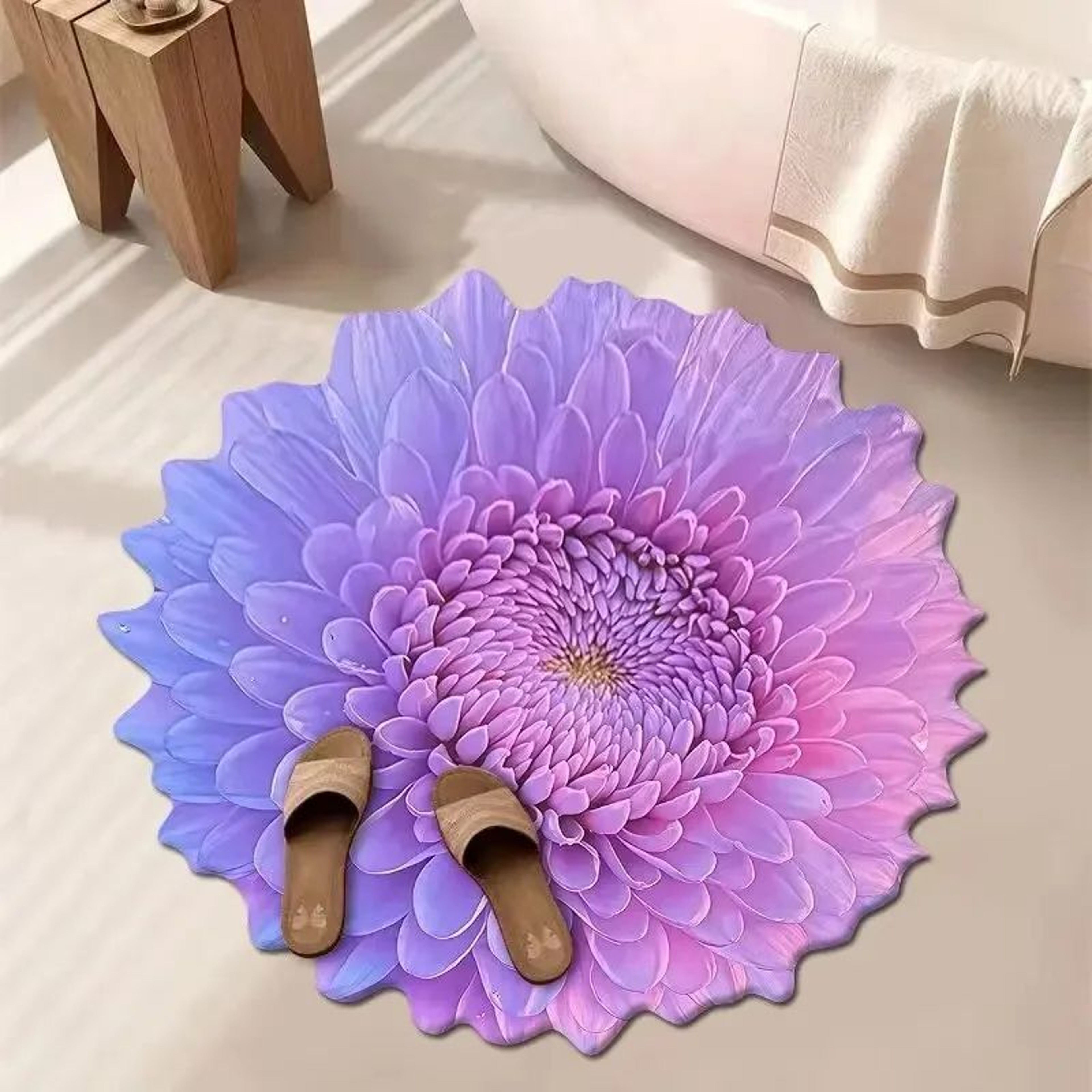 Floral Area Rug Soft Absorbent Carpet For Living Room Bedroom And Bathroom 10