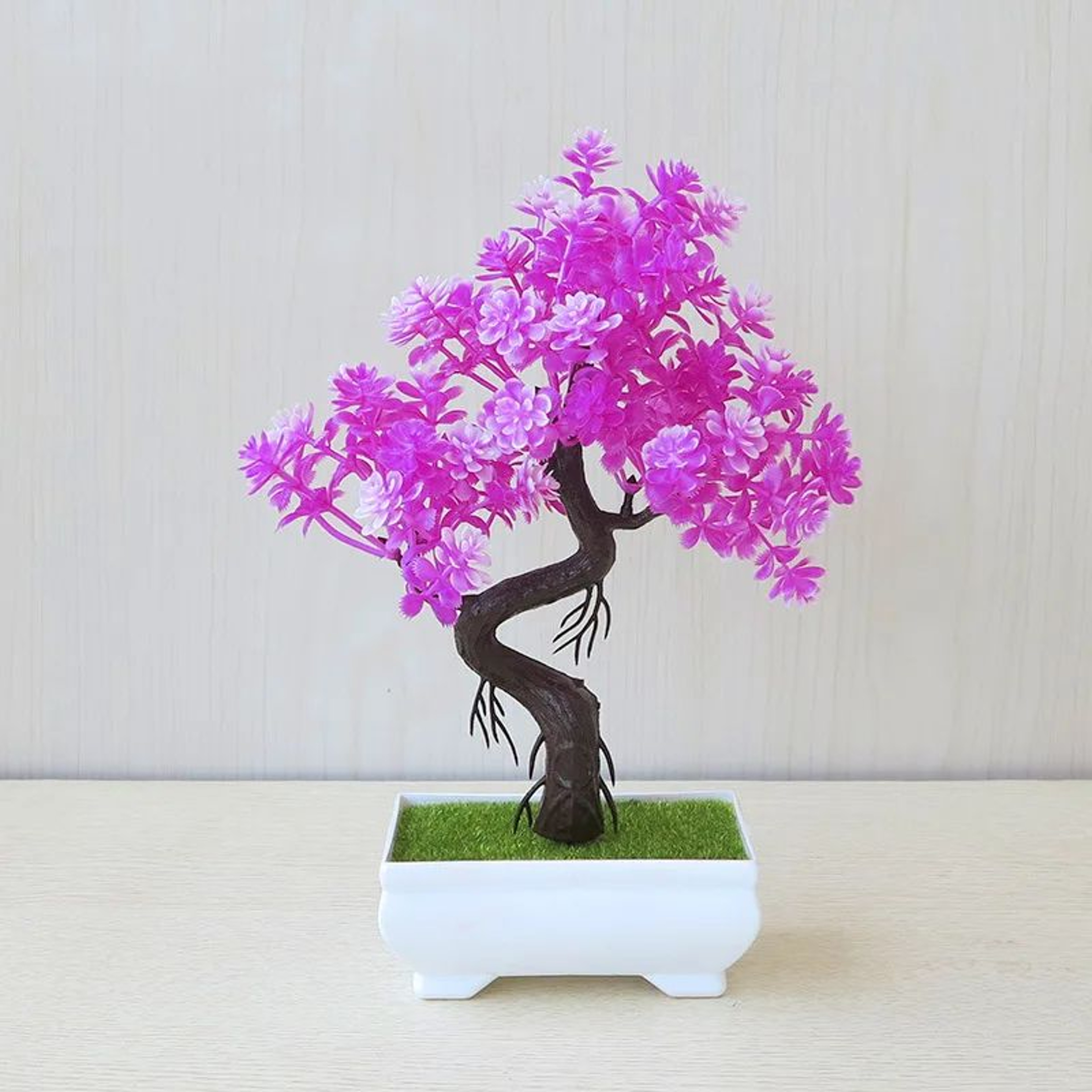 Mini Artificial Bonsai Tree Potted Plant For Desk And Home Decor 25