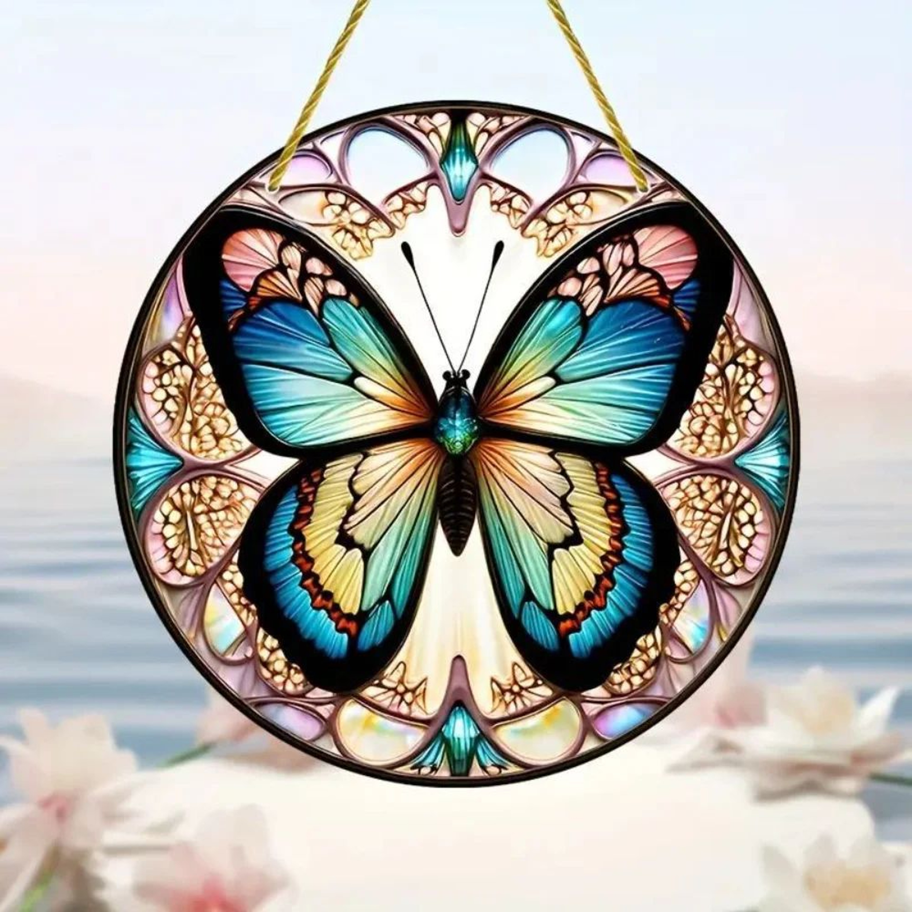 Butterfly Stained Glass Suncatcher Hanging Window Art Decor 10