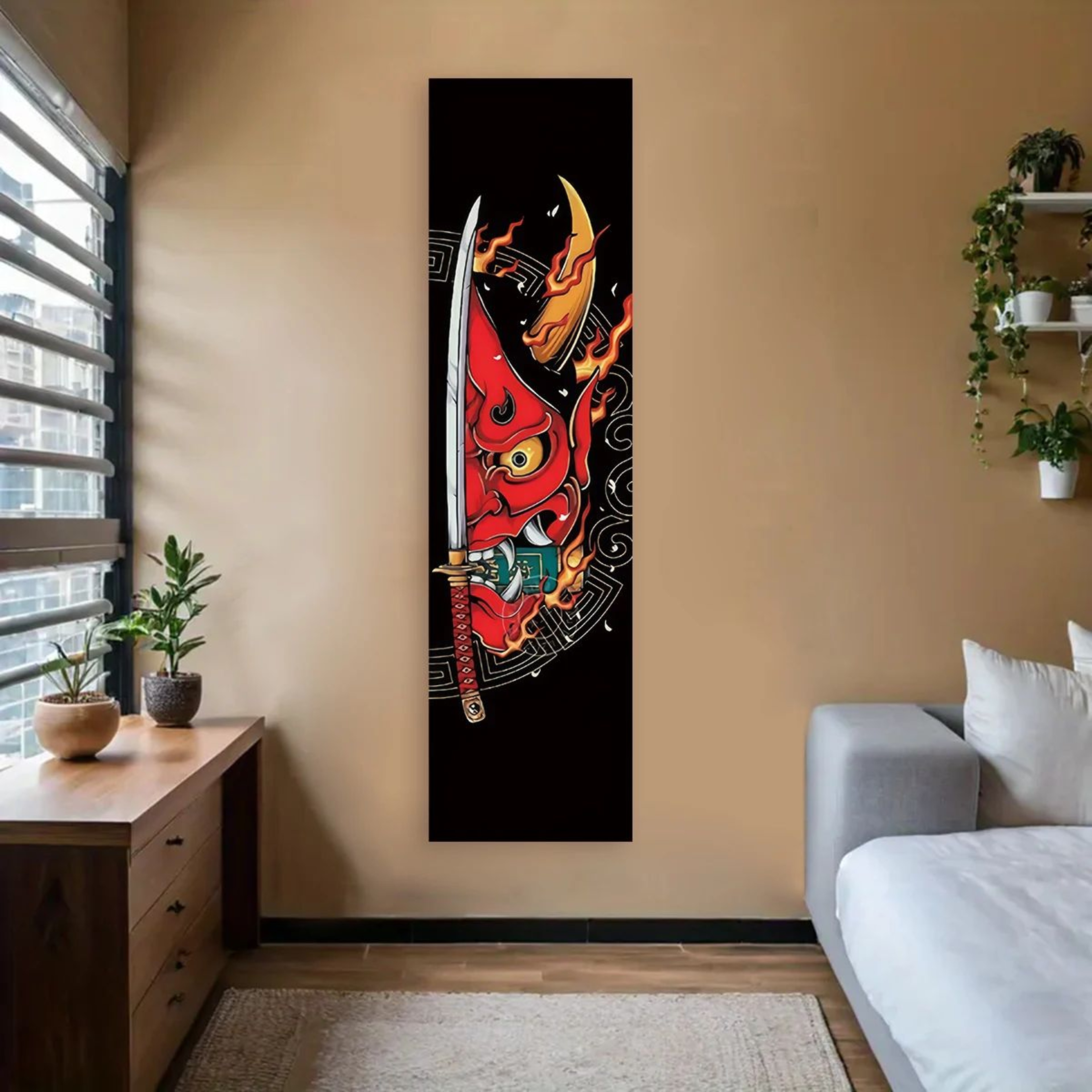 Japanese Wave Wall Tapestry Red Sun Ocean Art Aesthetic Wall Hanging Decor 12