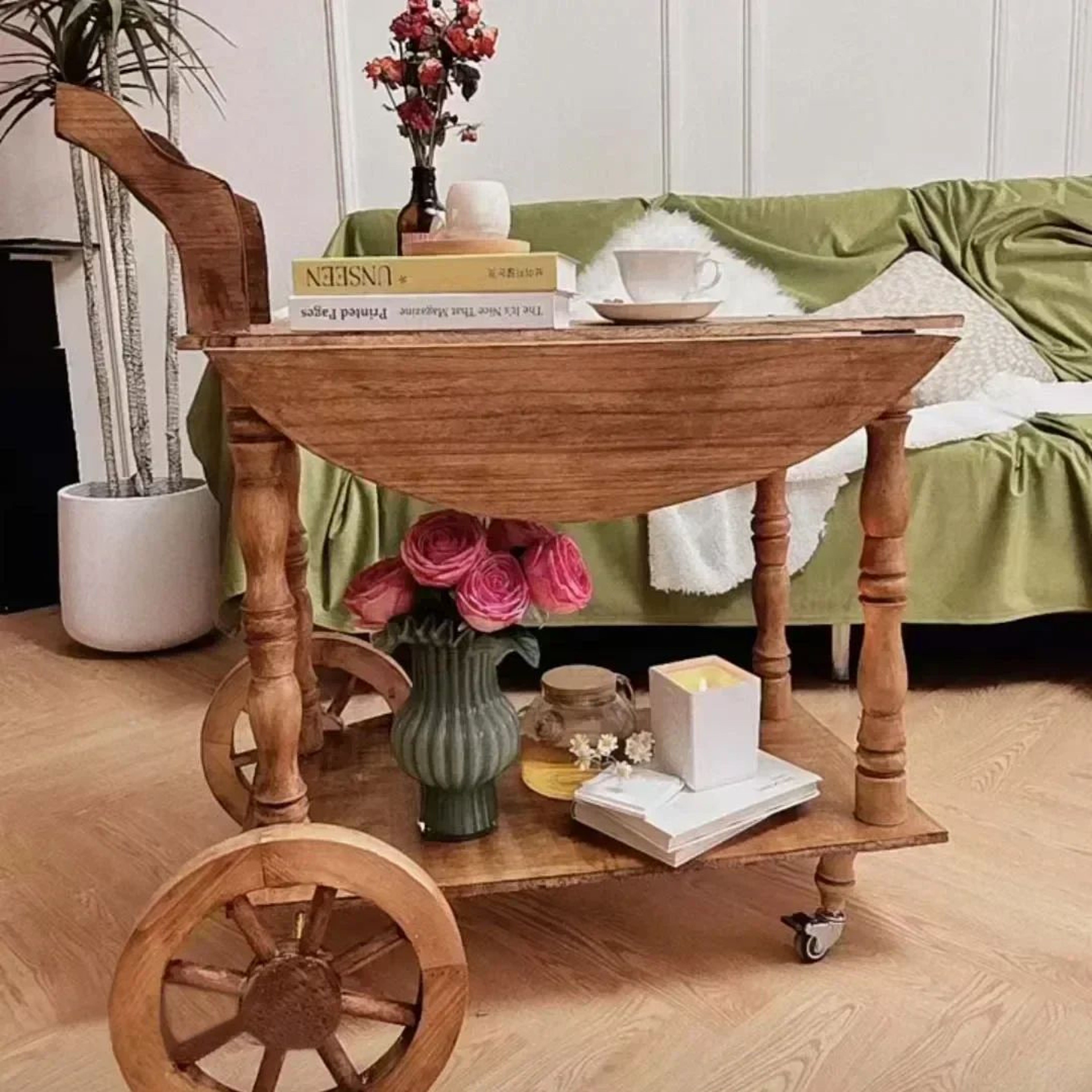Vintage Carved Wood Applique Decorative Column Spindle Ornament For Furniture And Home Decor 2