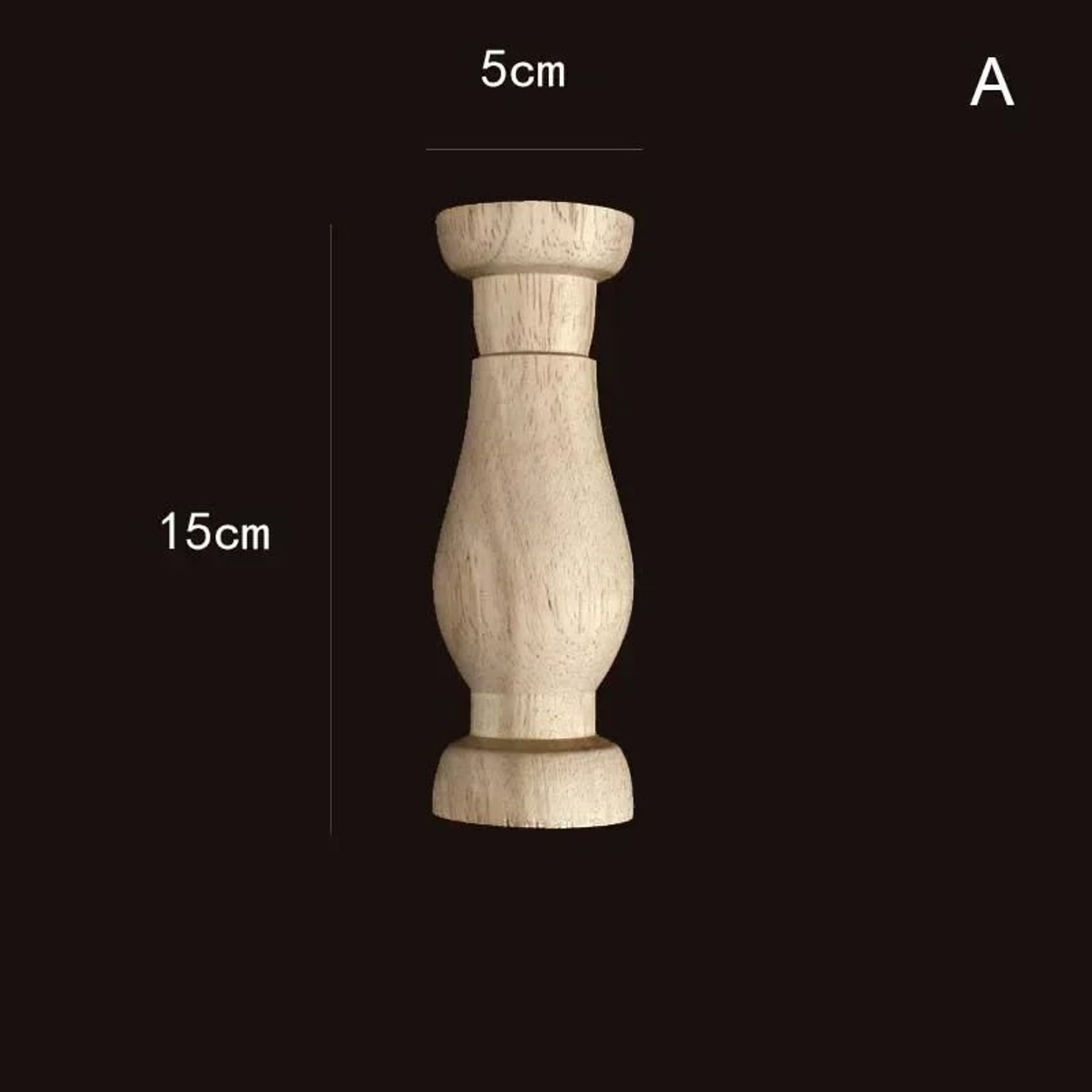 Vintage Carved Wood Applique Decorative Column Spindle Ornament For Furniture And Home Decor 3