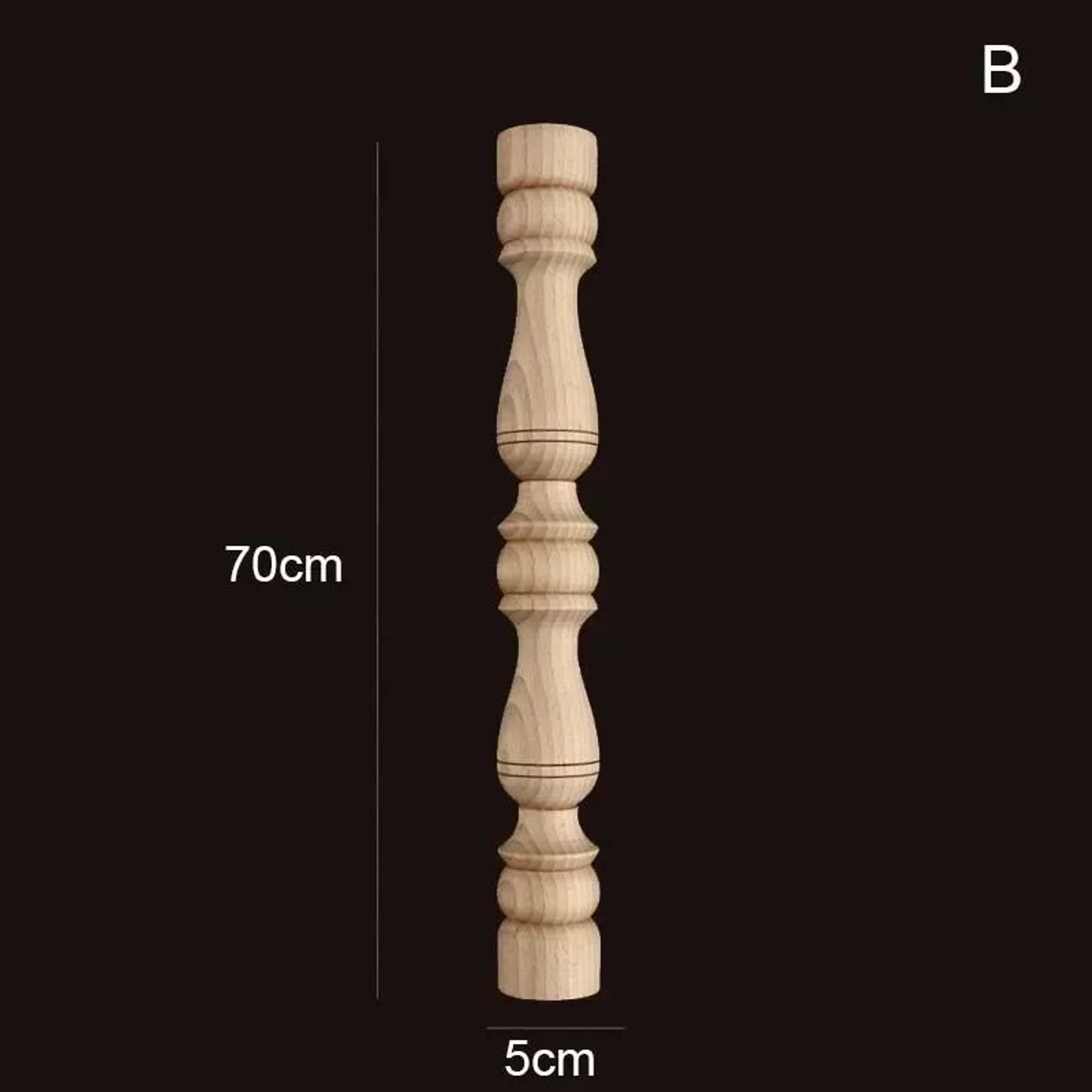 Vintage Carved Wood Applique Decorative Column Spindle Ornament For Furniture And Home Decor 19