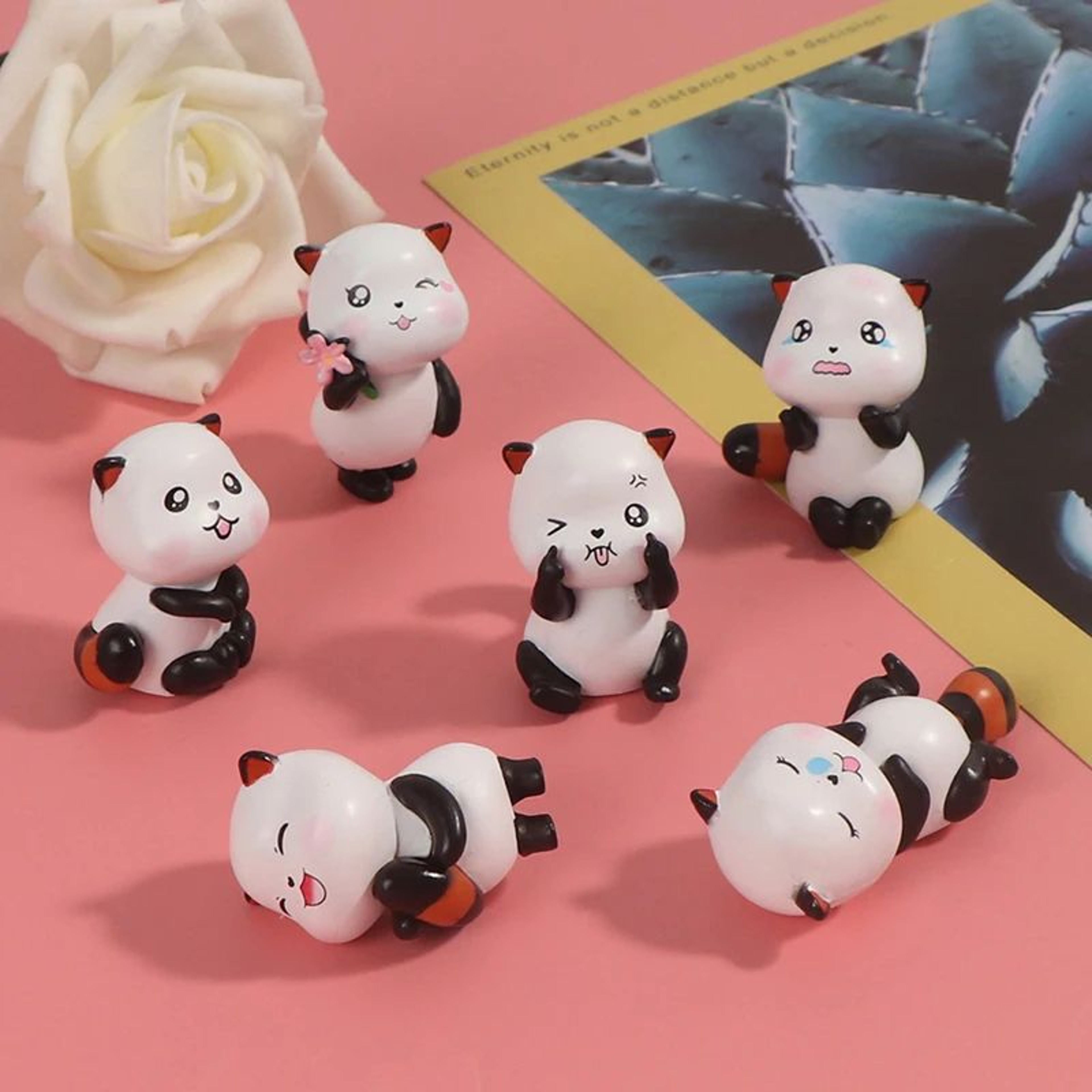 Mini Cute Animal Figurines Fairy Garden Bonsai Decor DIY Miniature Set 5