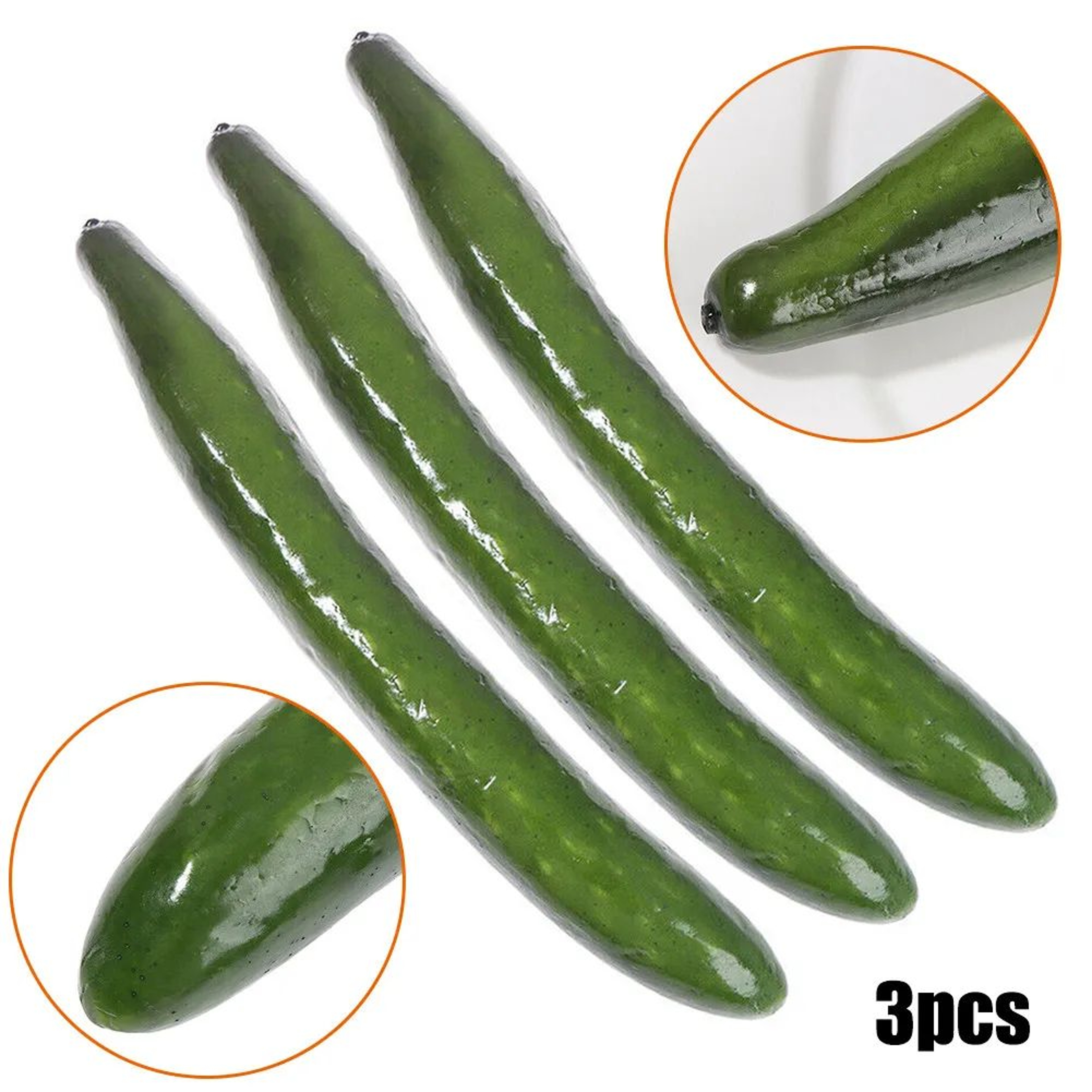 Realistic Artificial Cucumber Set Lifelike Kitchen Decor Props 6