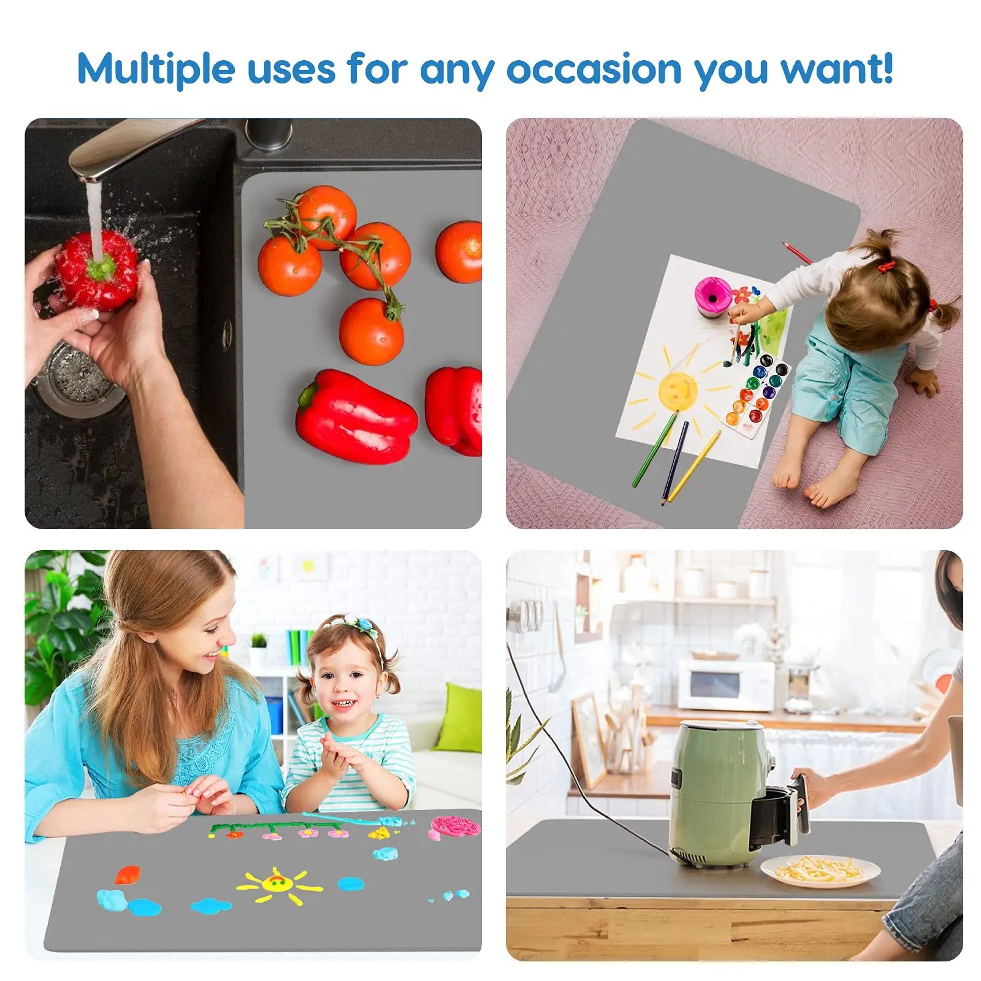 Large Waterproof Heat Resistant Kitchen Counter Mat For Table Protection 5