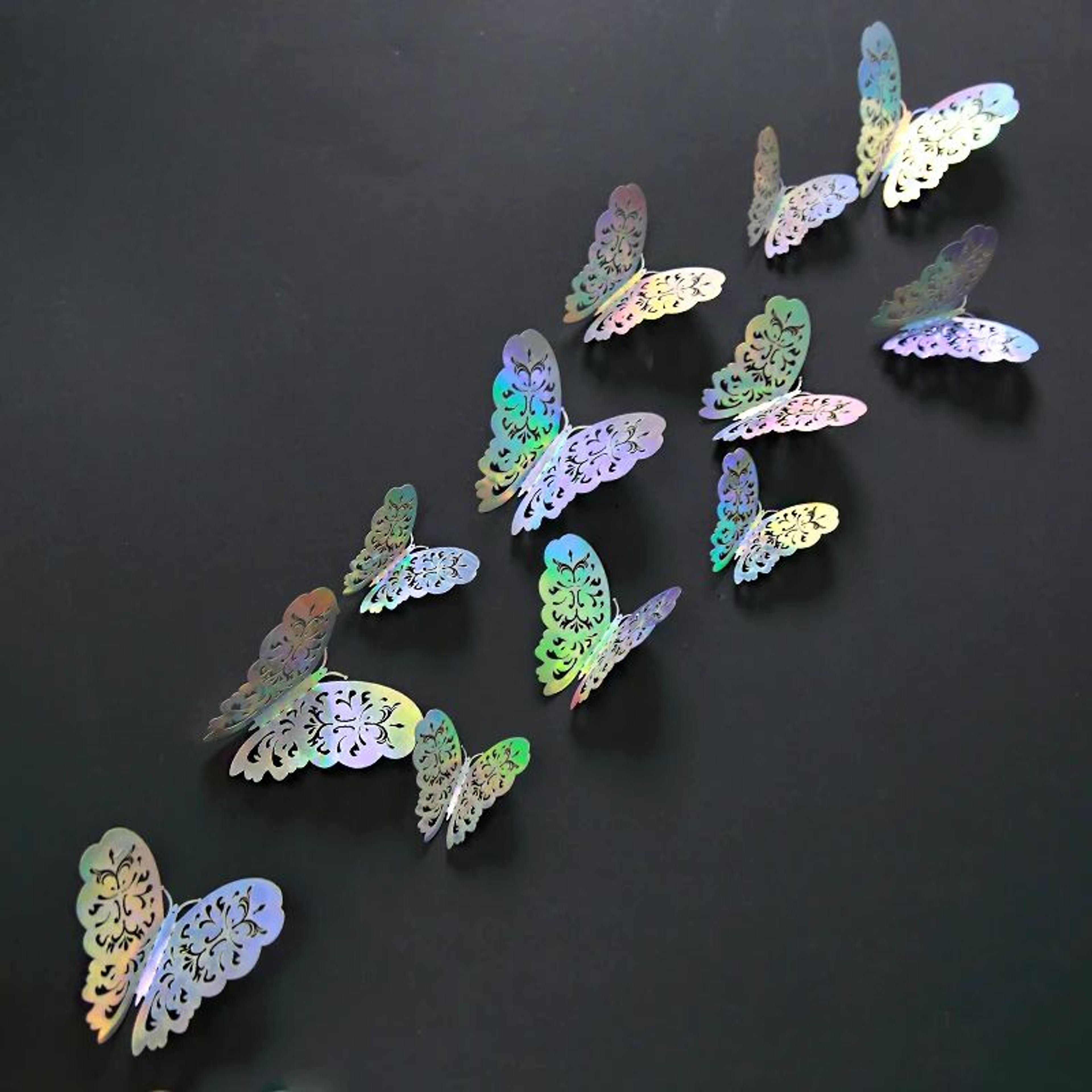 Butterfly Mirror Wall Stickers 3D Decorative Wall Decor Set 17