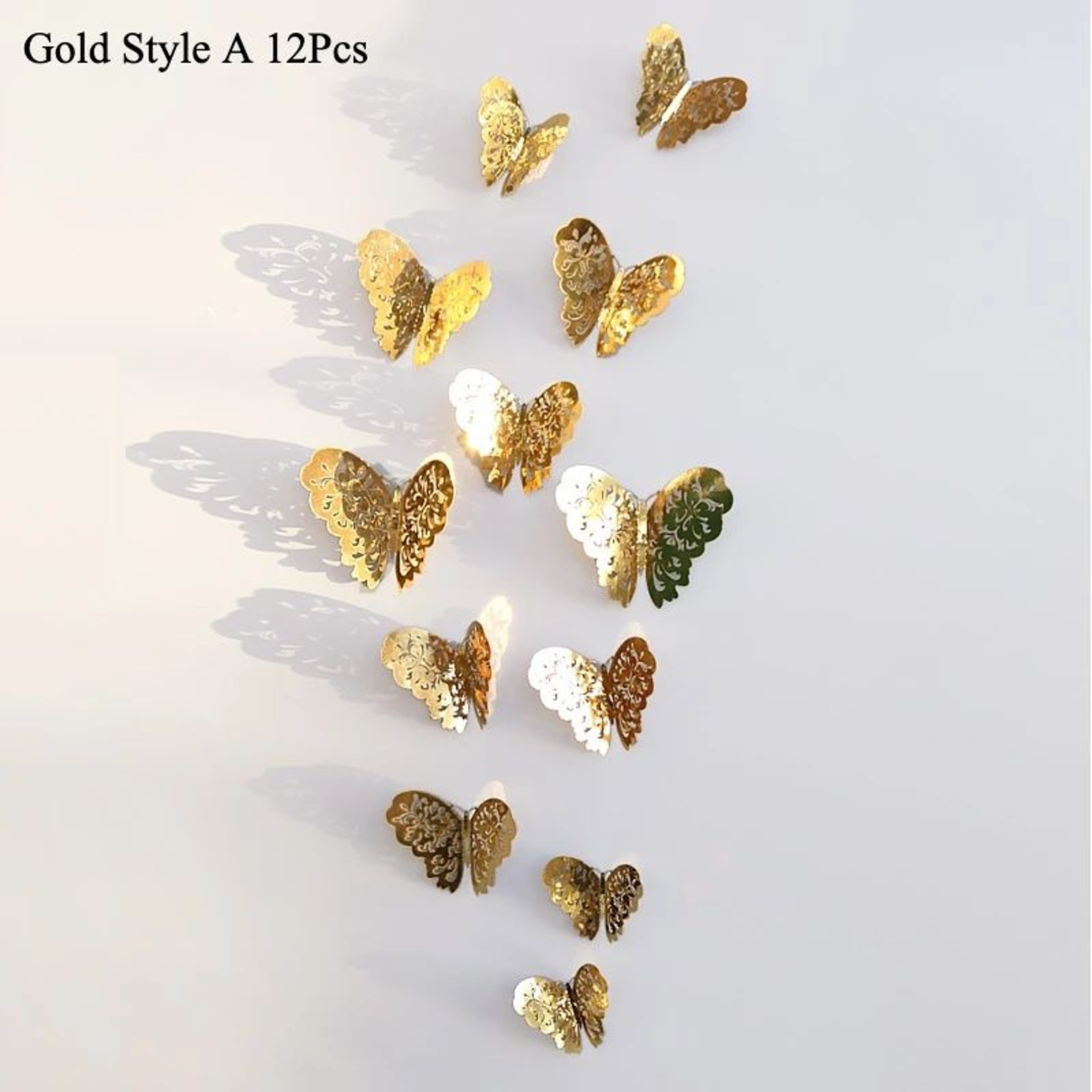 Butterfly Mirror Wall Stickers 3D Decorative Wall Decor Set 8