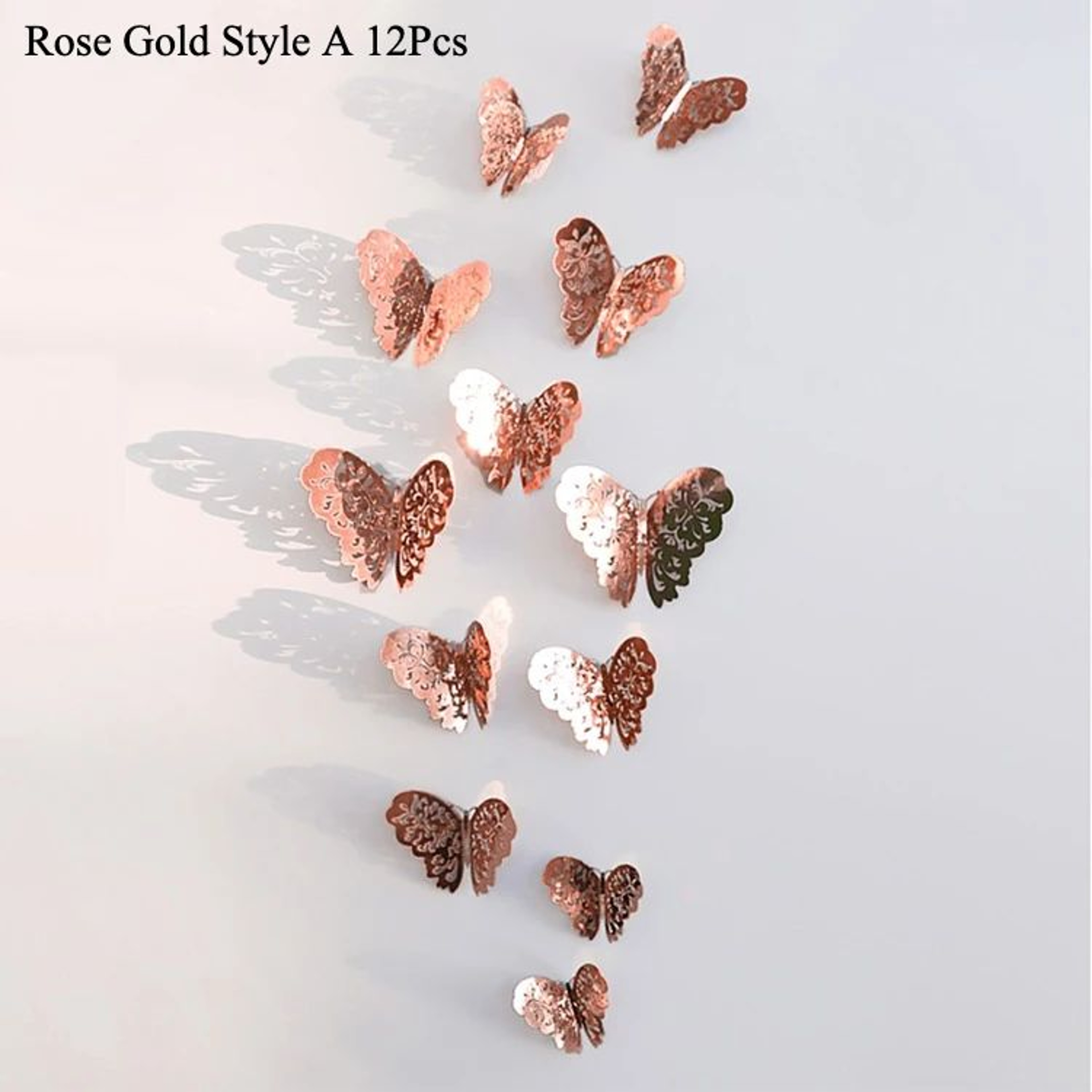 Butterfly Mirror Wall Stickers 3D Decorative Wall Decor Set 25