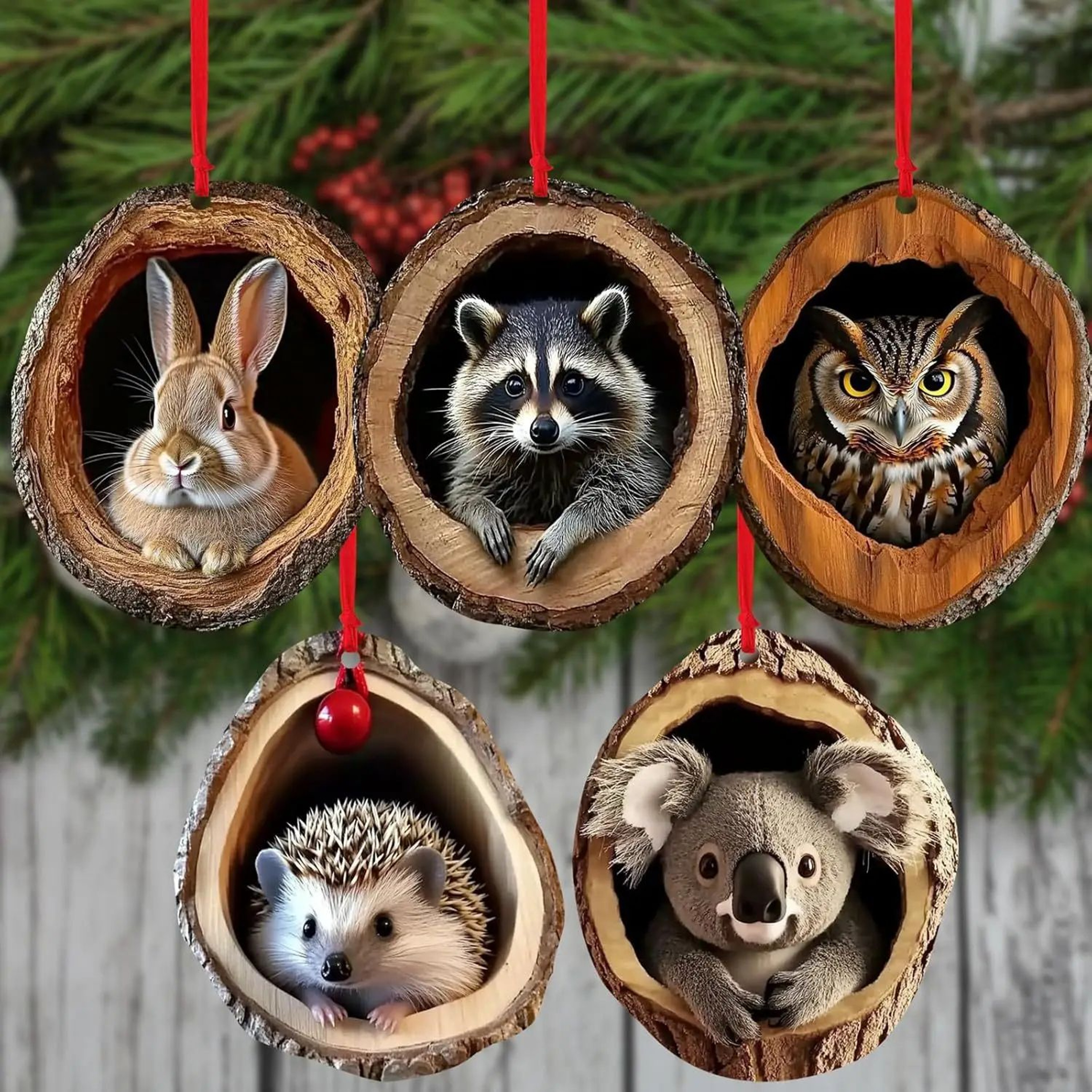 Cute Woodland Animal Christmas Tree Hanging Ornaments 5