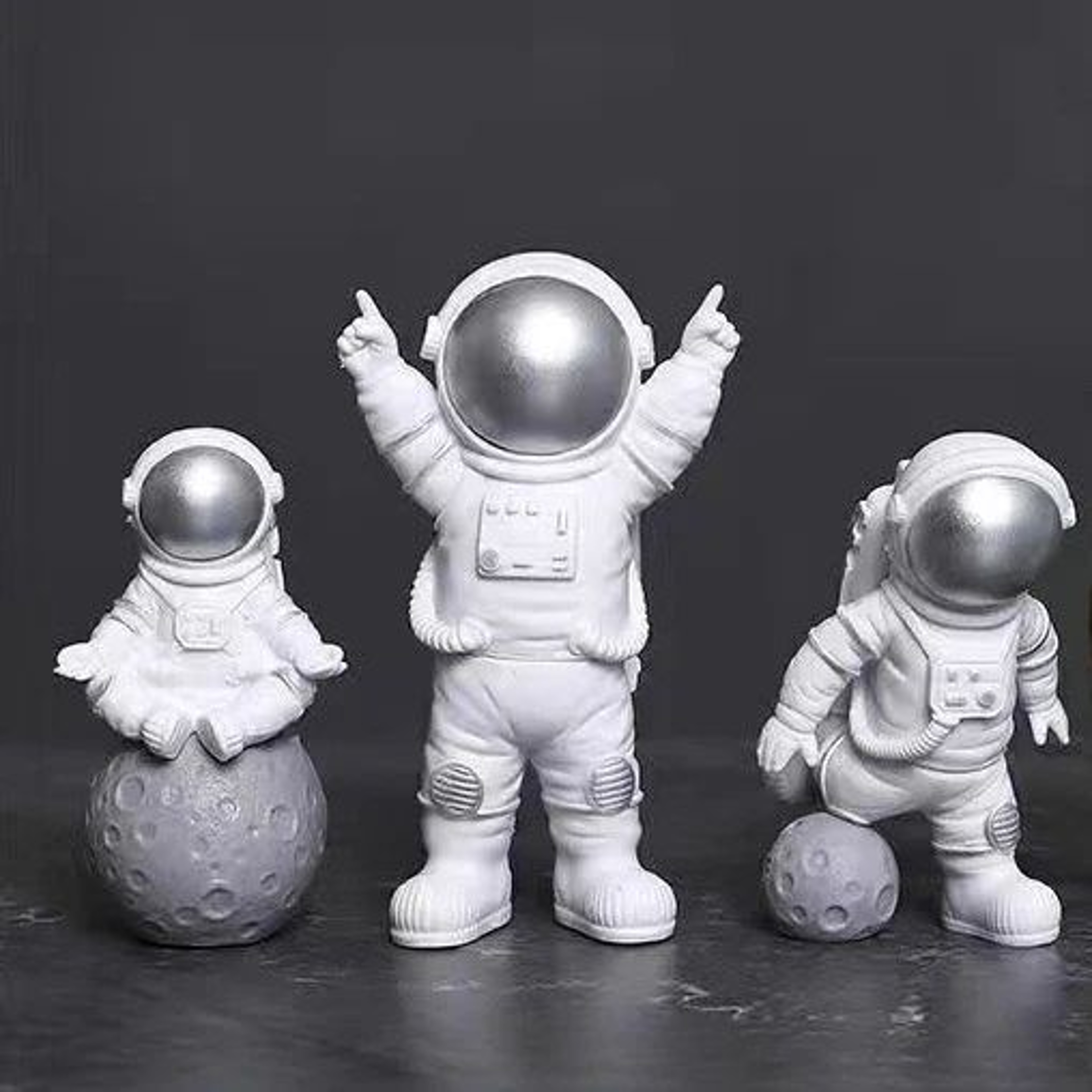 Astronaut Figurine Set Space Theme Desk Decor Mini Spaceman Statues For Home 15
