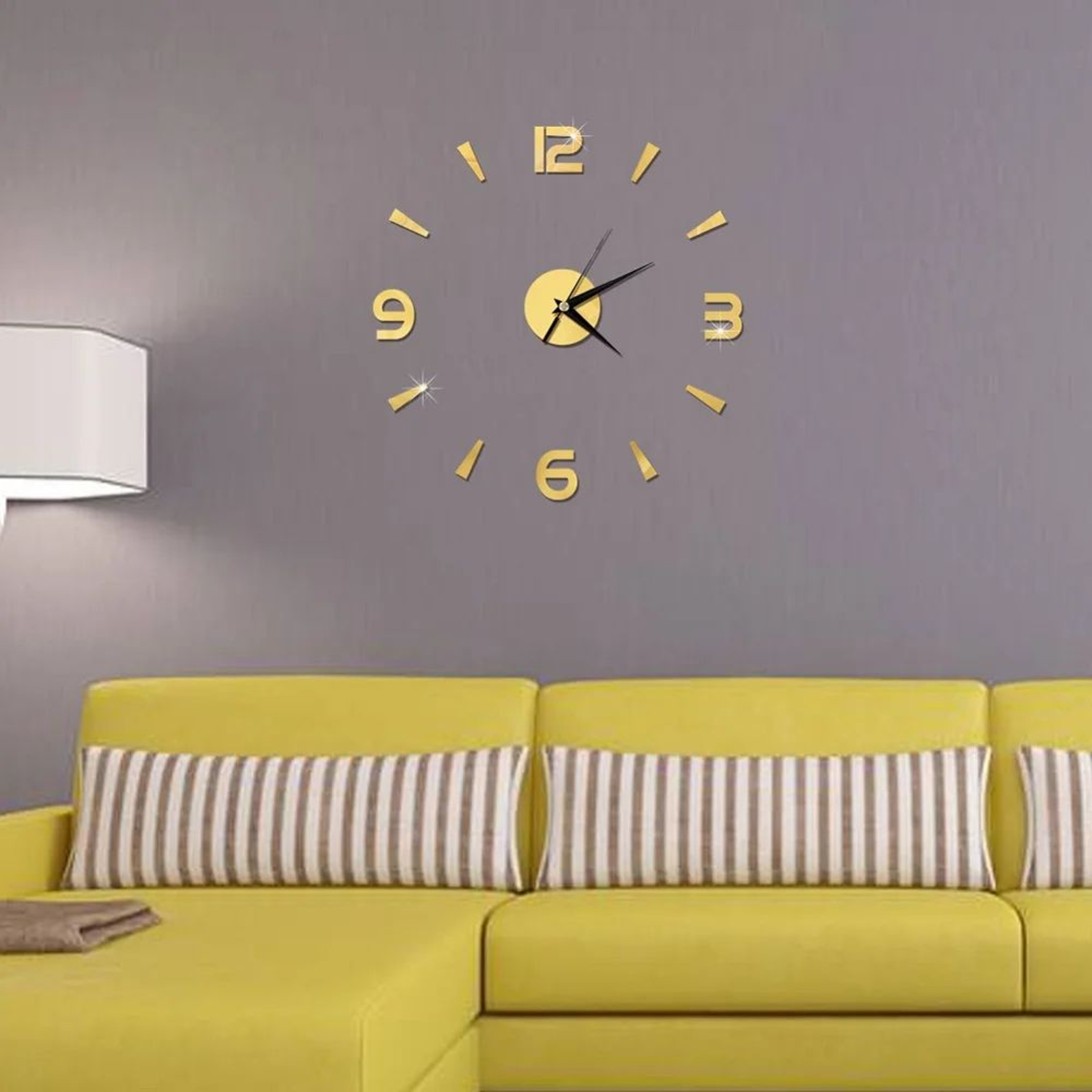Modern DIY Mirror Wall Clock Frameless Decorative Wall Clock Sticker 2