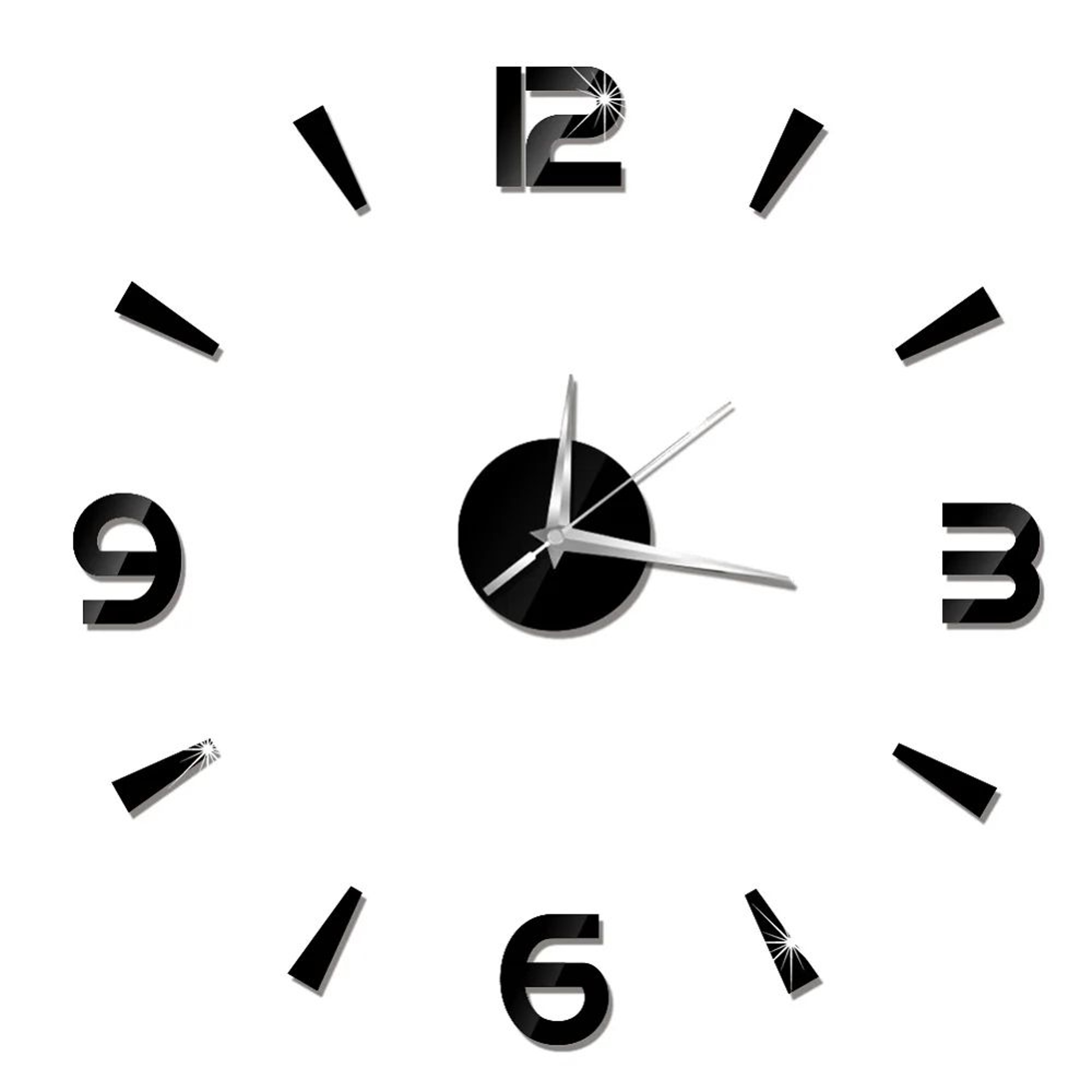 Modern DIY Mirror Wall Clock Frameless Decorative Wall Clock Sticker 6