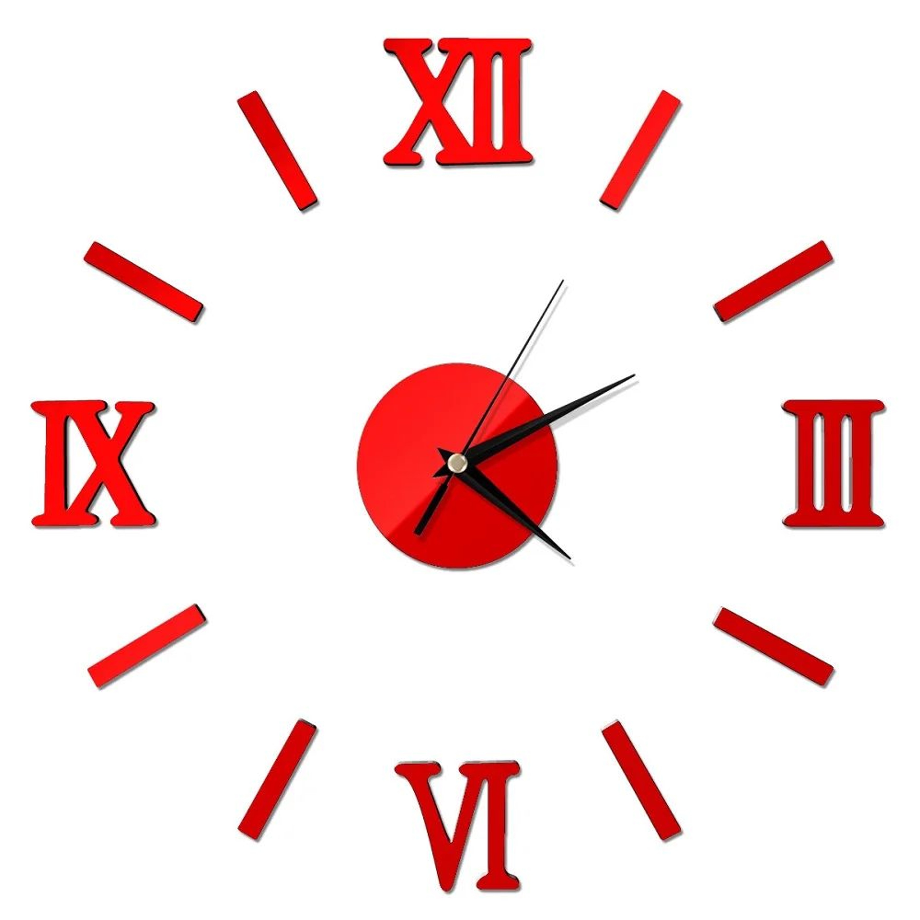Modern DIY Mirror Wall Clock Frameless Decorative Wall Clock Sticker 17
