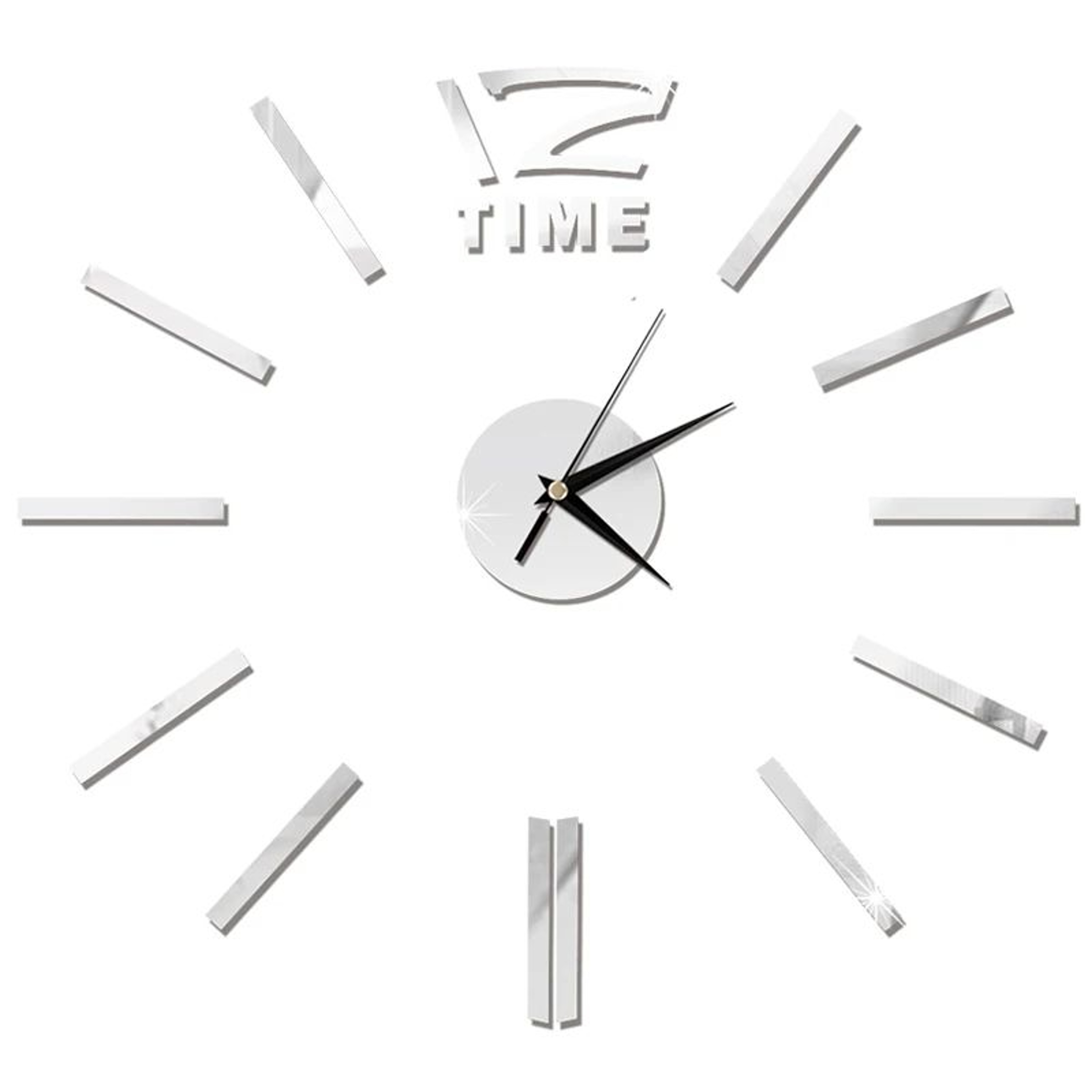 Modern DIY Mirror Wall Clock Frameless Decorative Wall Clock Sticker 23