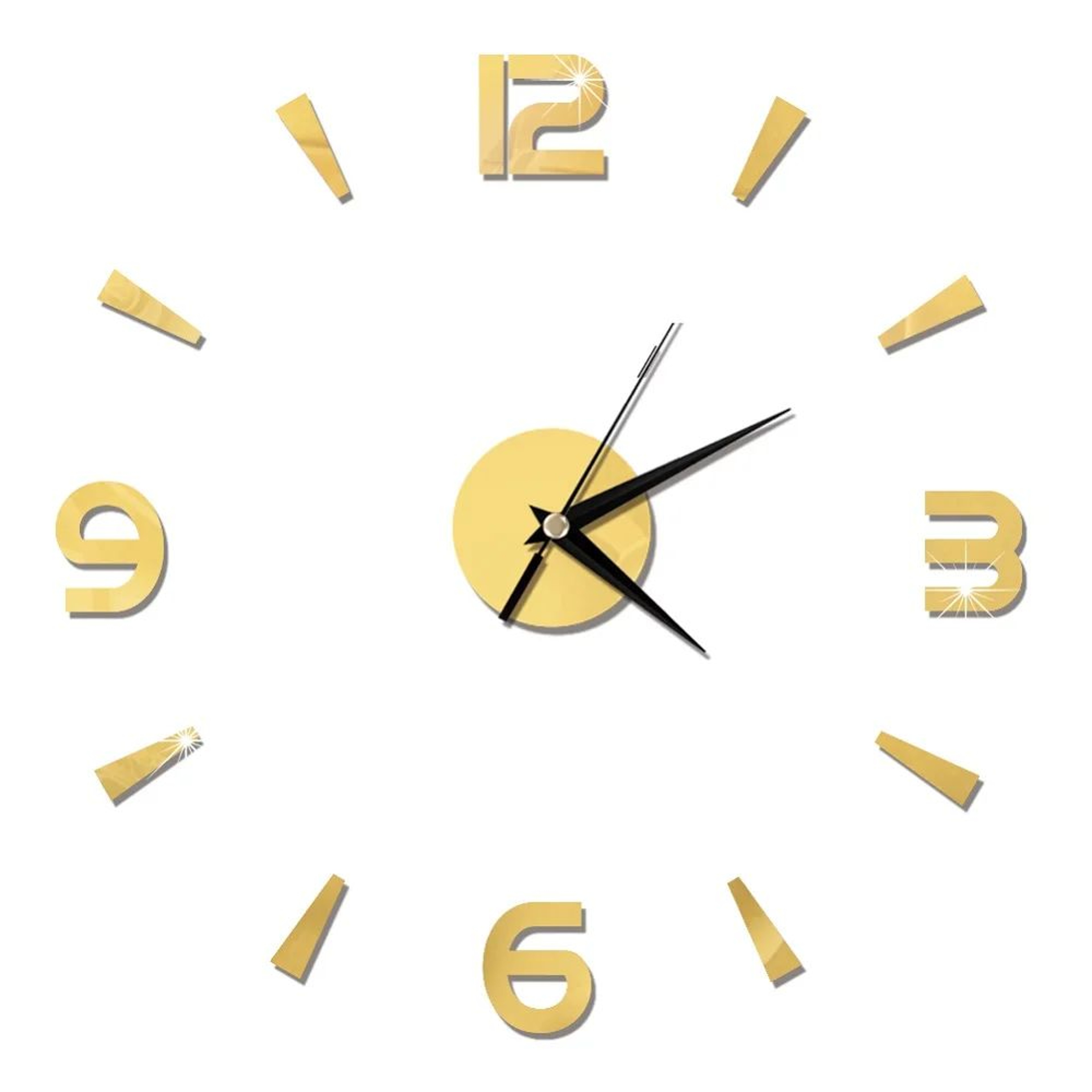Modern DIY Mirror Wall Clock Frameless Decorative Wall Clock Sticker 7