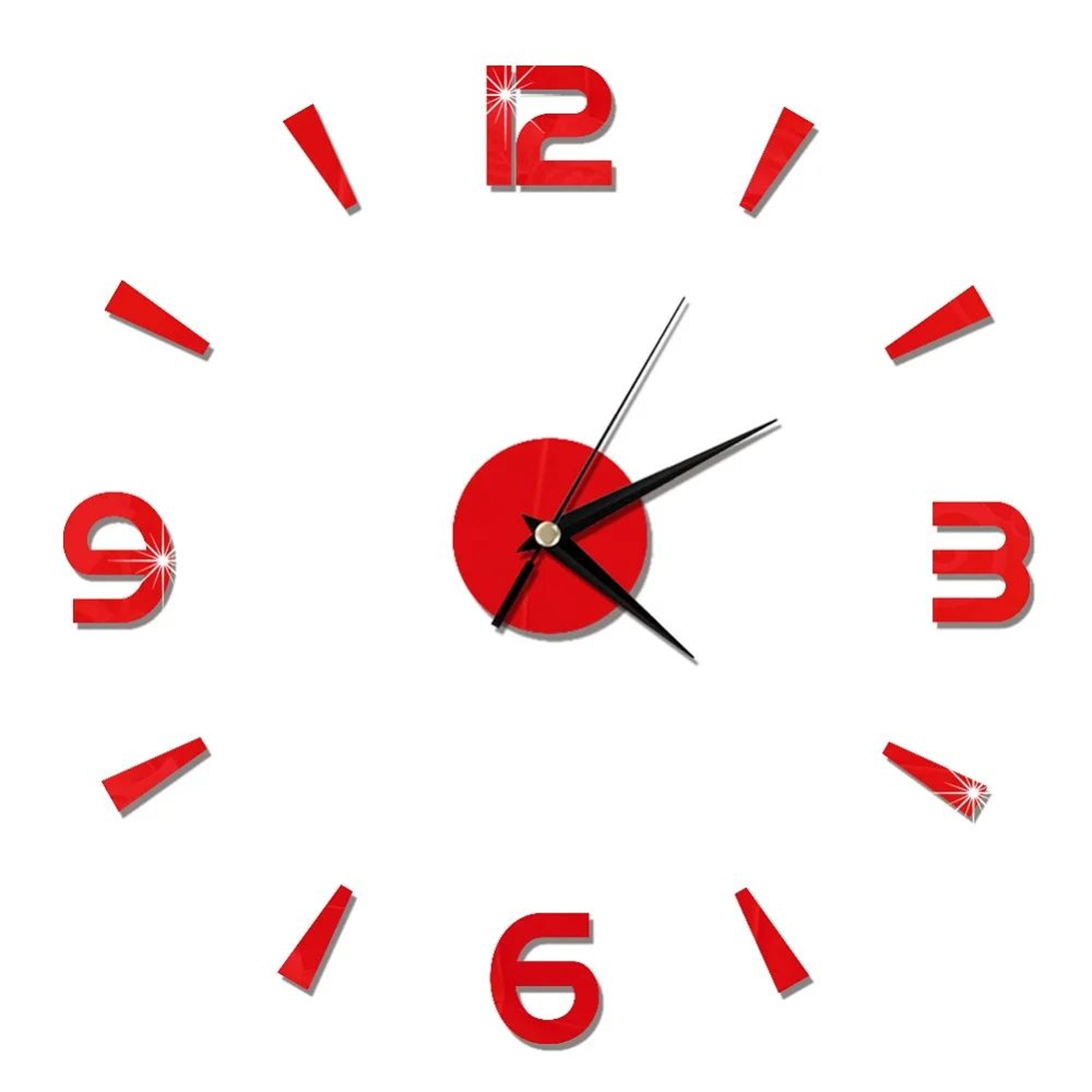Modern DIY Mirror Wall Clock Frameless Decorative Wall Clock Sticker 8