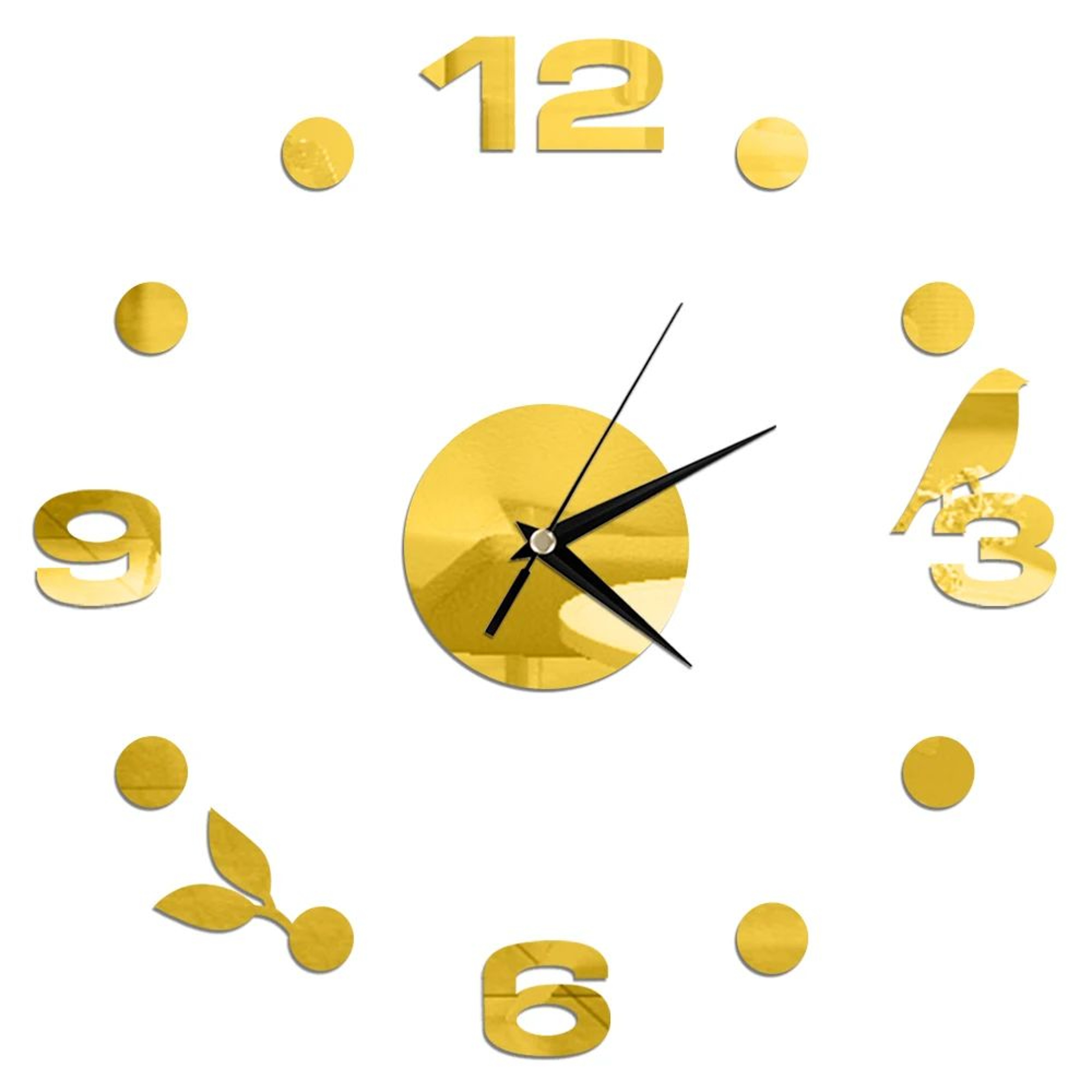 Modern DIY Mirror Wall Clock Frameless Decorative Wall Clock Sticker 12