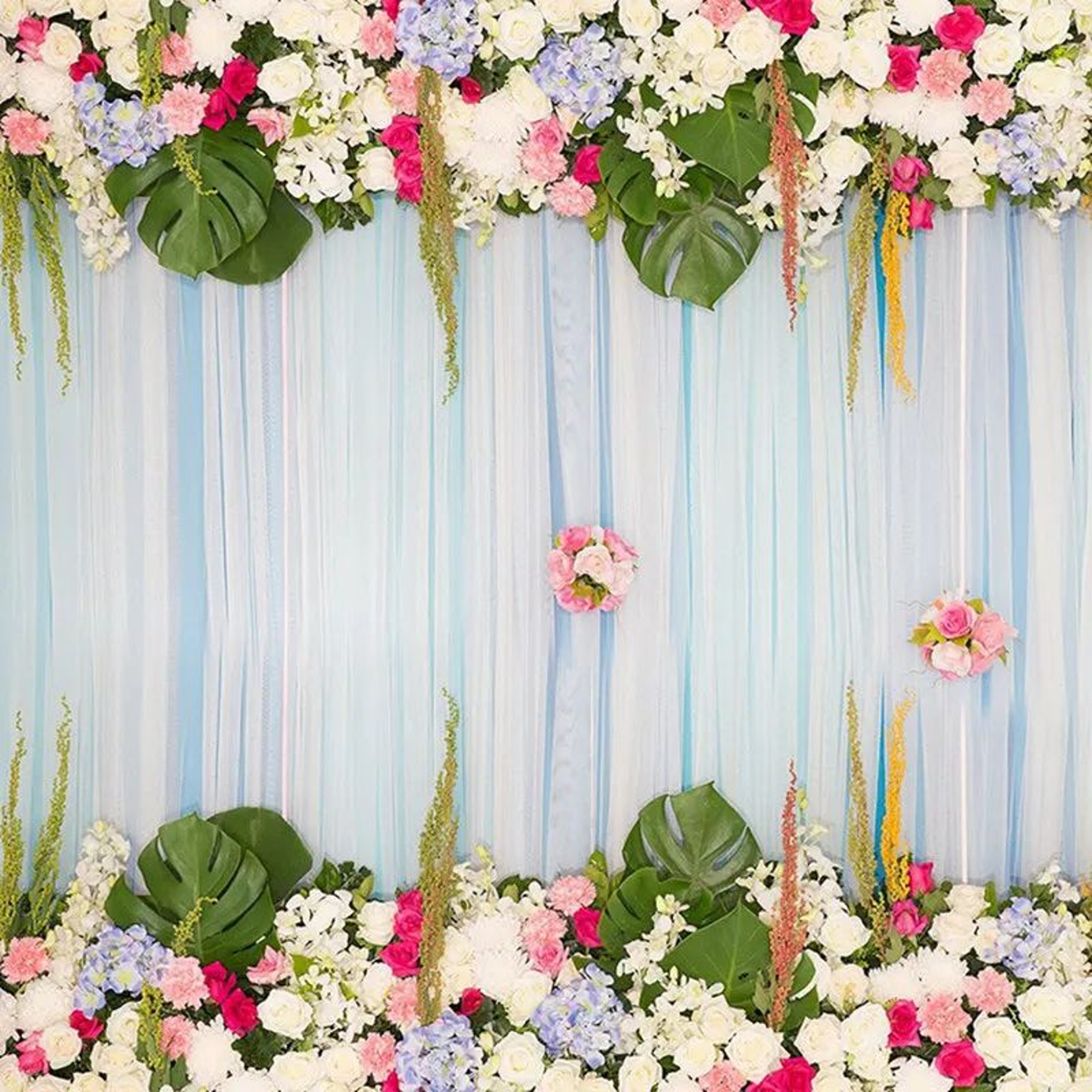 Artificial Tropical Palm Leaves Set Hawaiian Party Decor 4