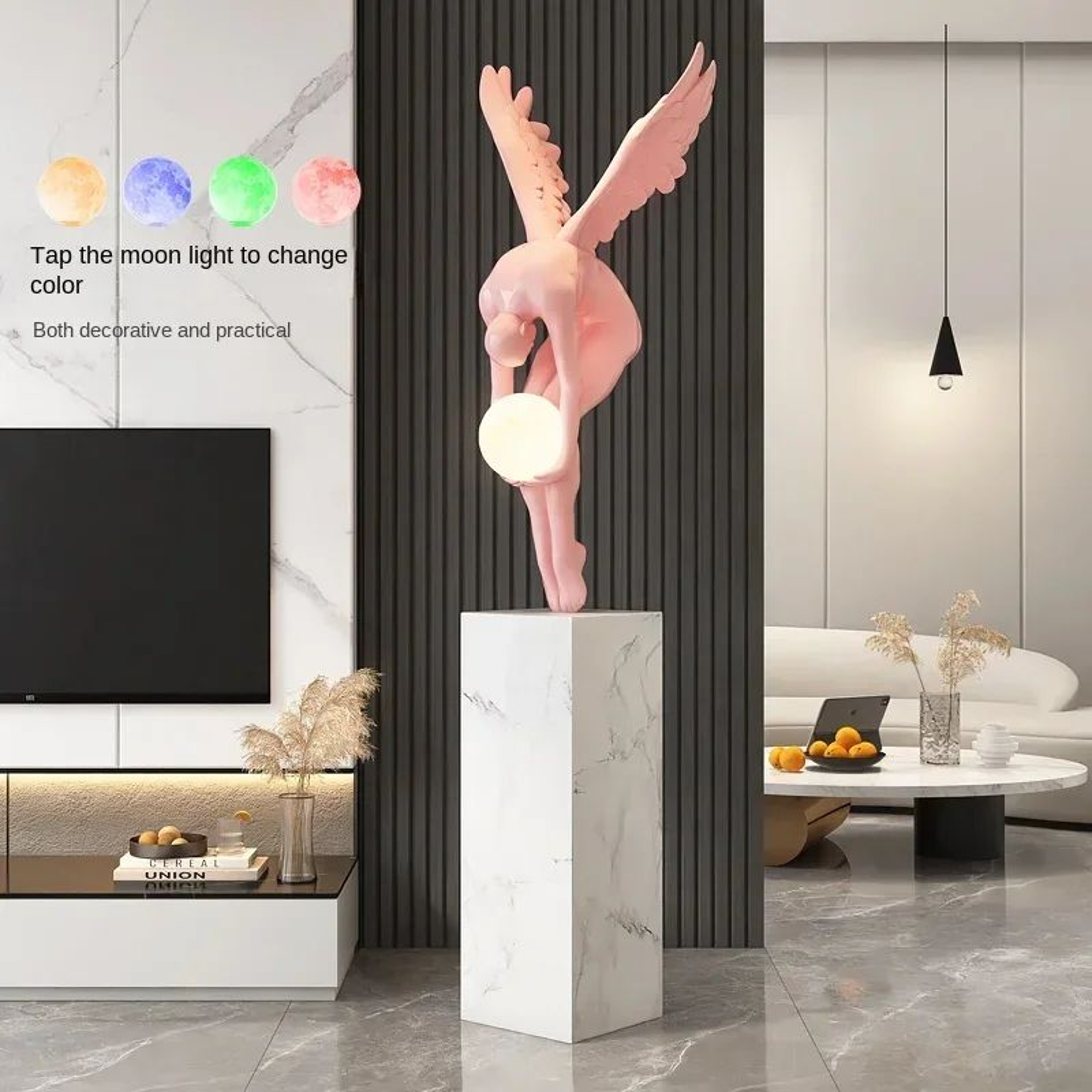 Modern Wing Sculpture Luminous Nordic Resin Statue Home Decor 3