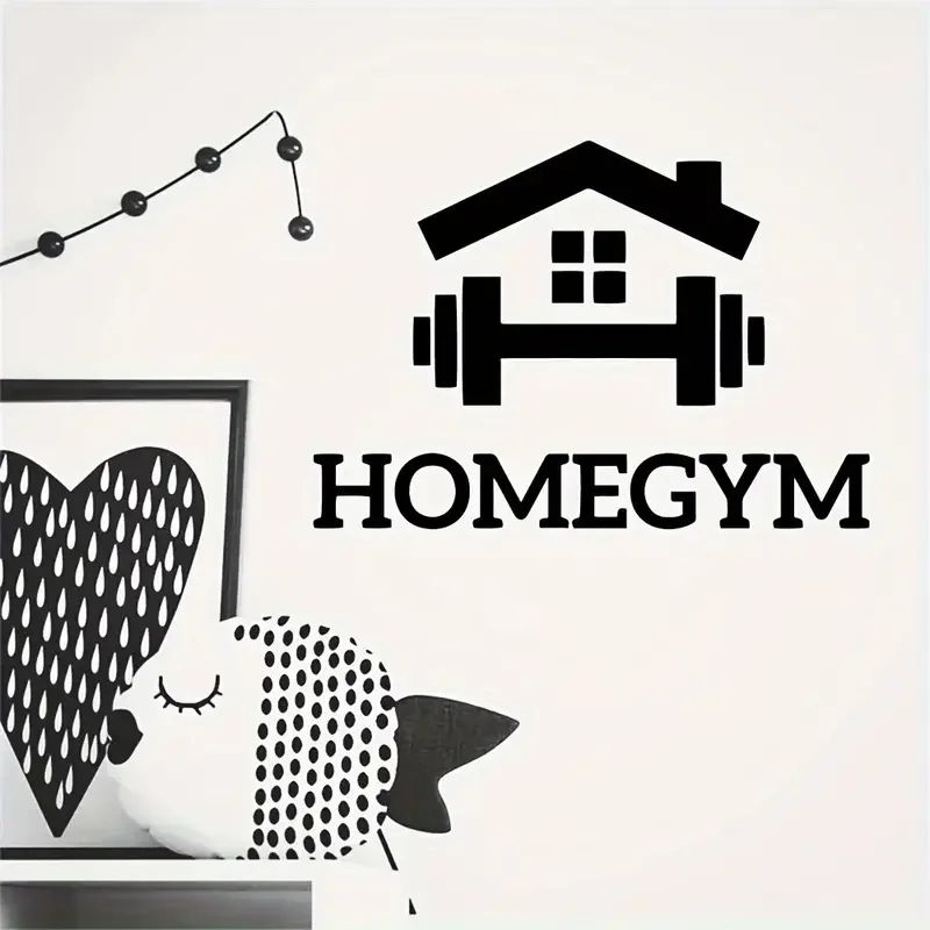 Barbell Fitness Wall Sticker Gym Motivation Home Decor Decal 1