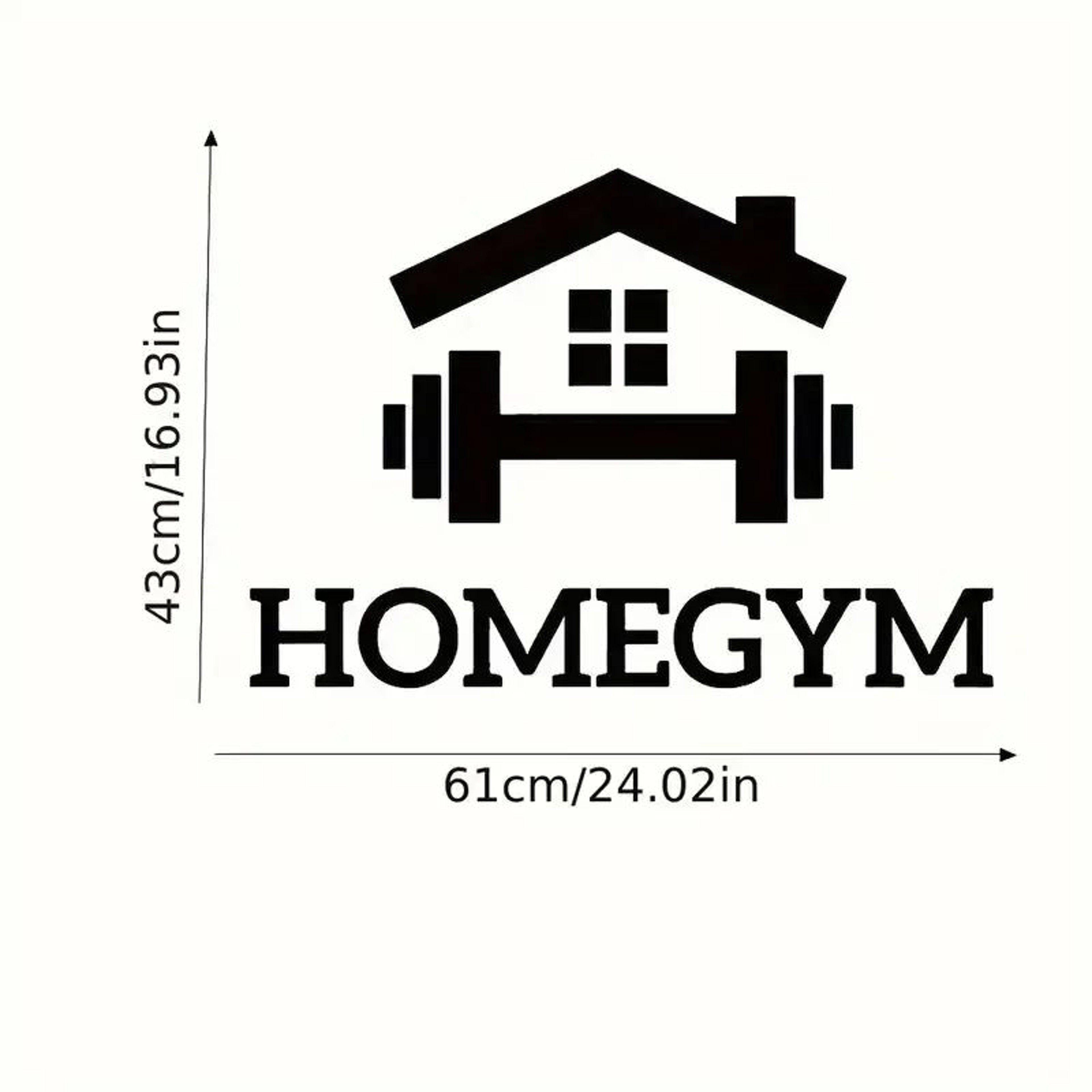 Barbell Fitness Wall Sticker Gym Motivation Home Decor Decal 3