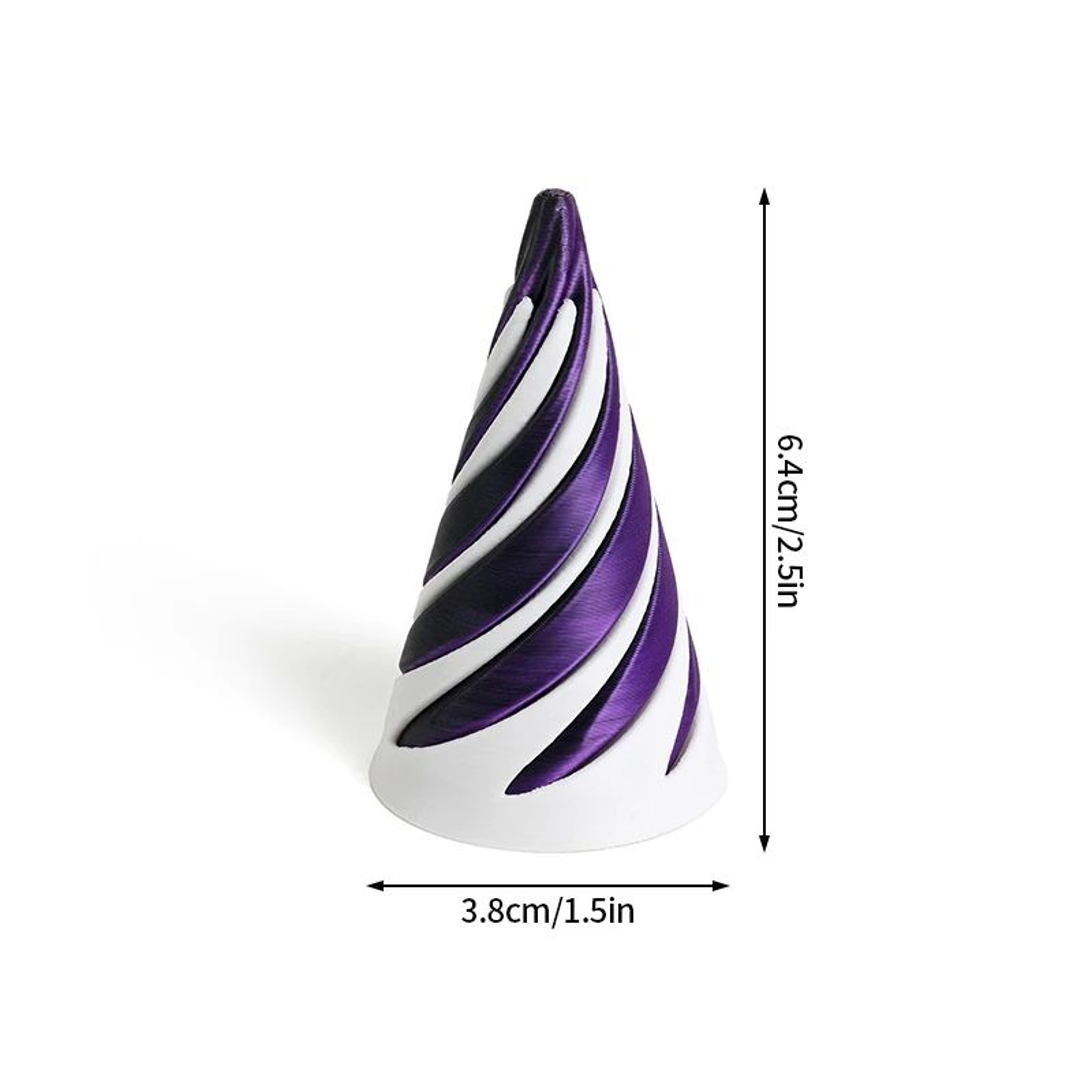 3D Printed Rotating Pyramid Fidget Toy Anti Stress Spiral Cone 12
