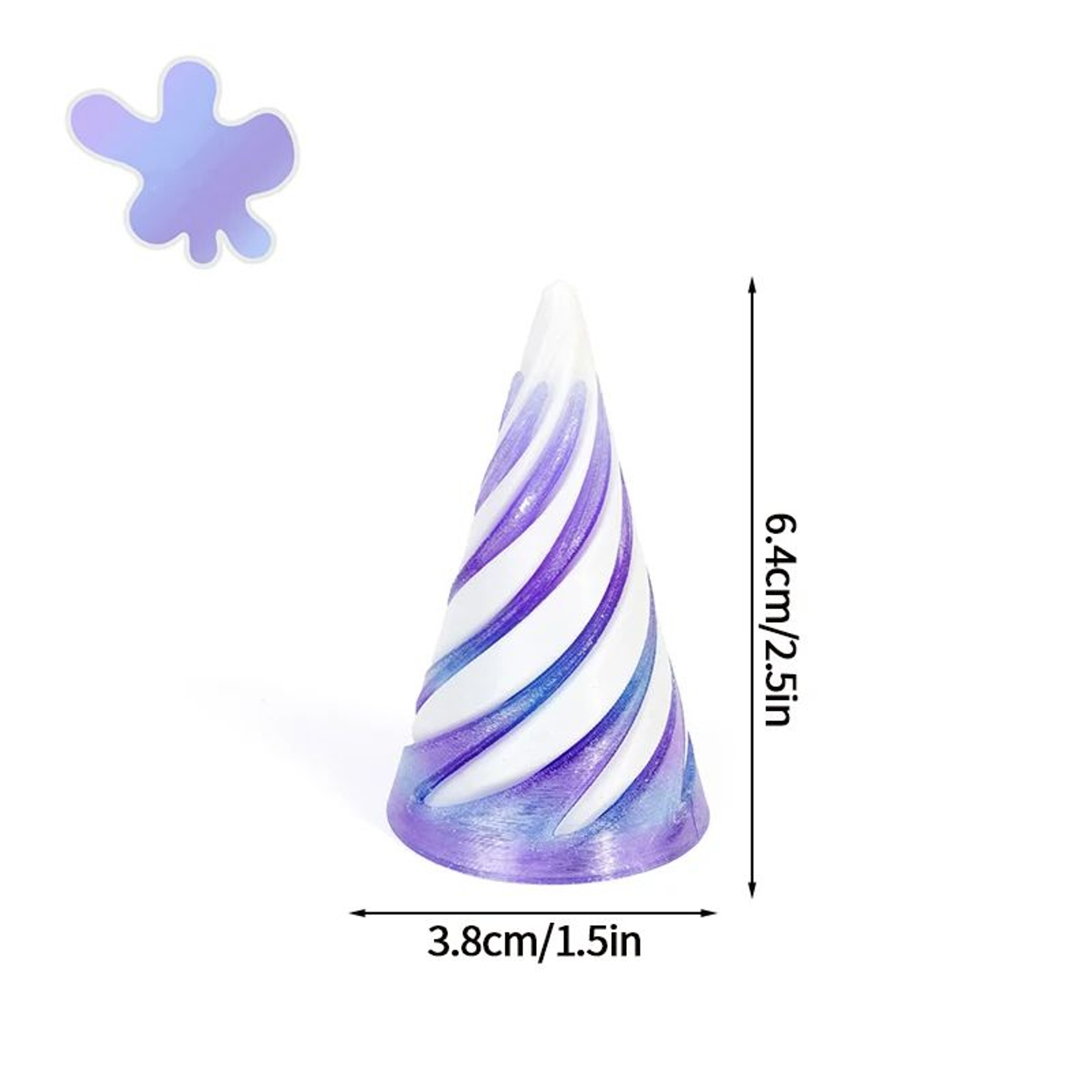 3D Printed Rotating Pyramid Fidget Toy Anti Stress Spiral Cone 17