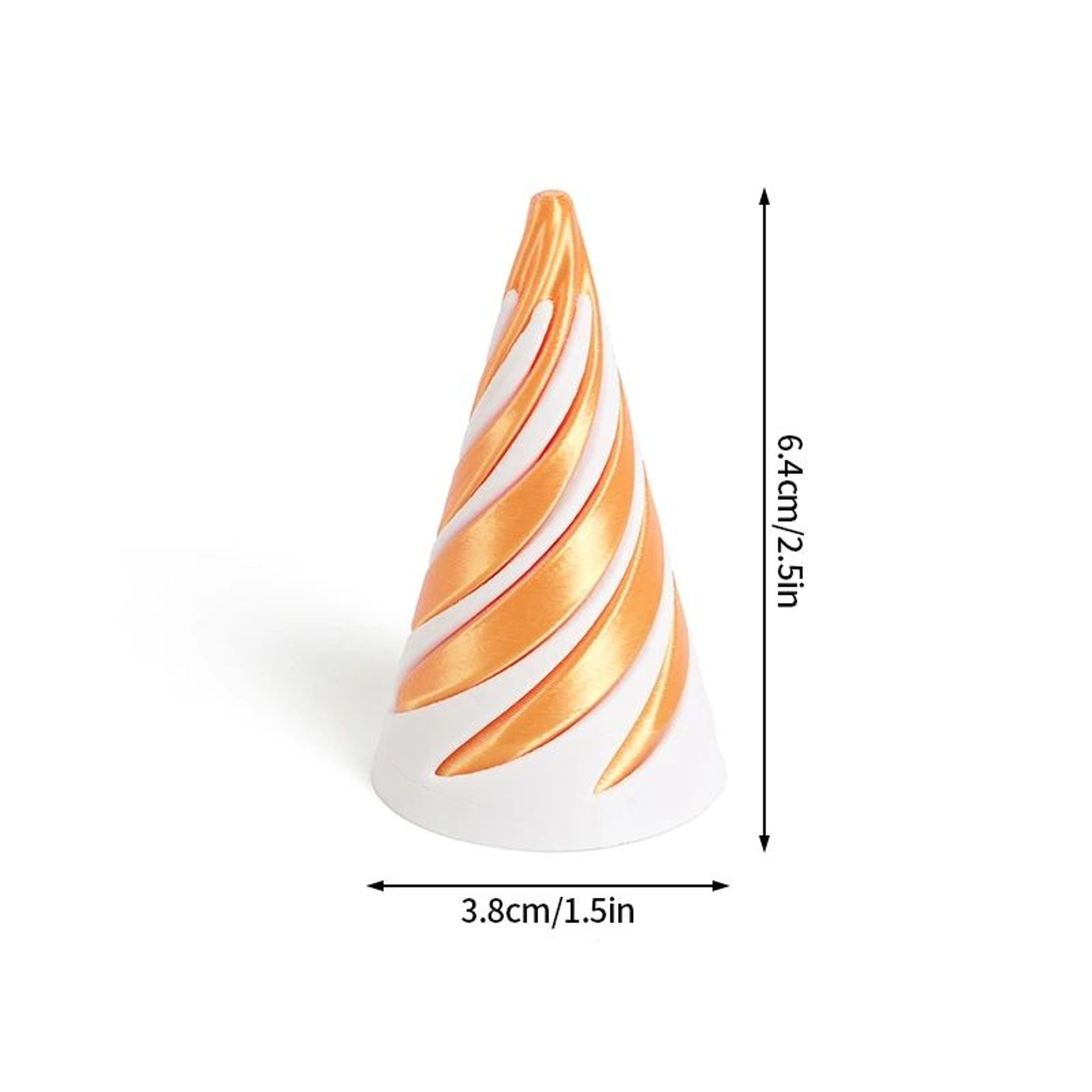 3D Printed Rotating Pyramid Fidget Toy Anti Stress Spiral Cone 7