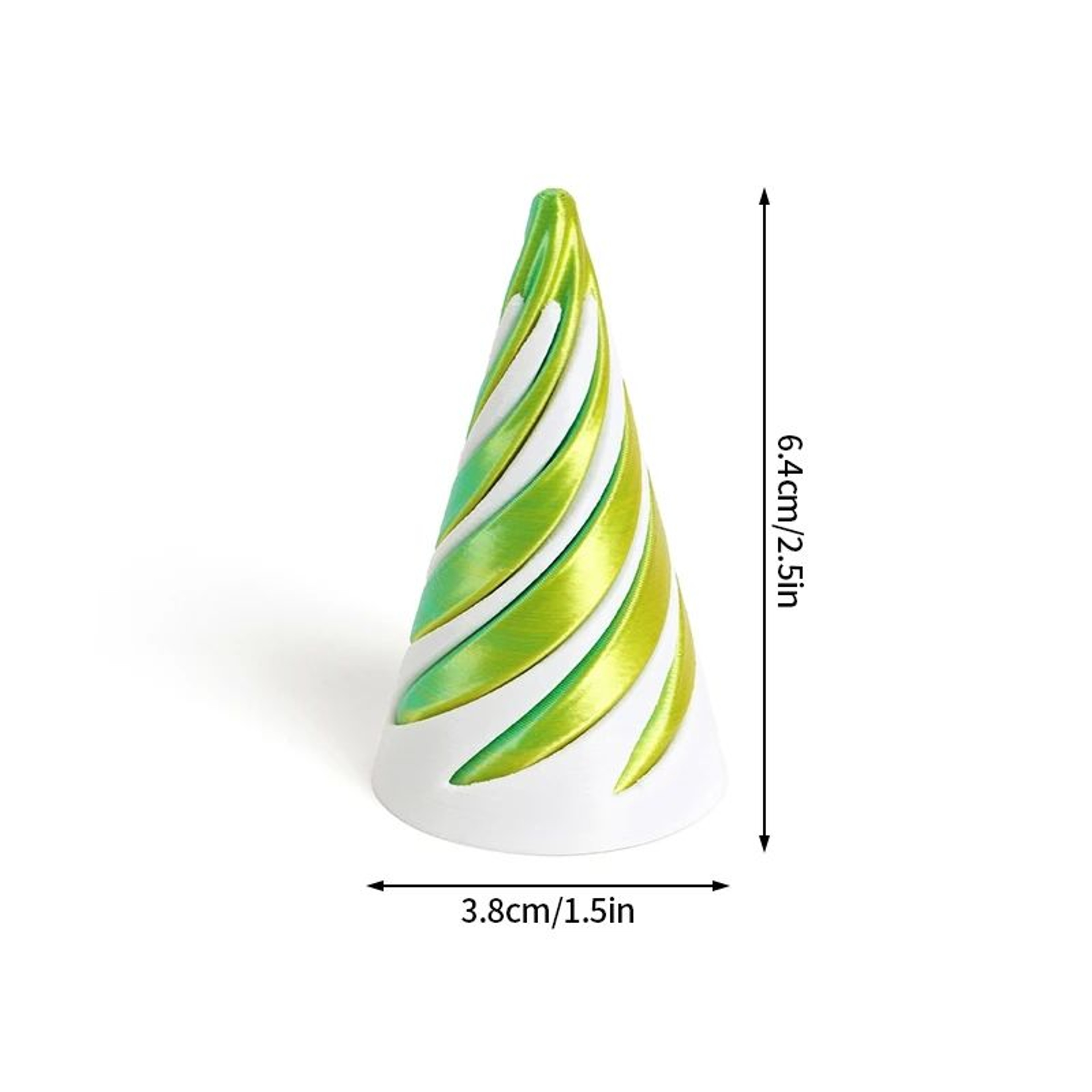 3D Printed Rotating Pyramid Fidget Toy Anti Stress Spiral Cone 8