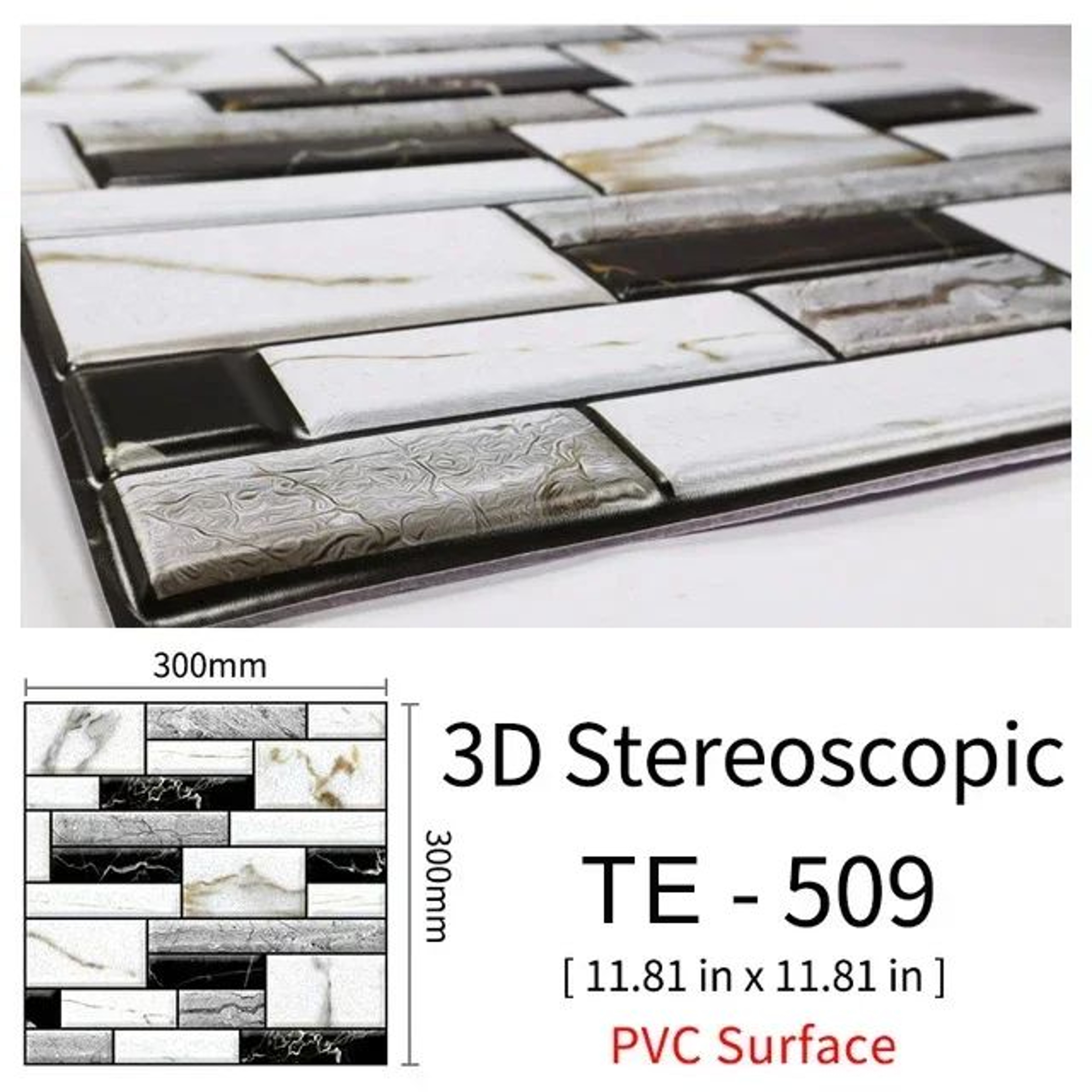 Self Adhesive Brick Wall Stickers Waterproof 3D Peel And Stick Wallpaper Panels 9