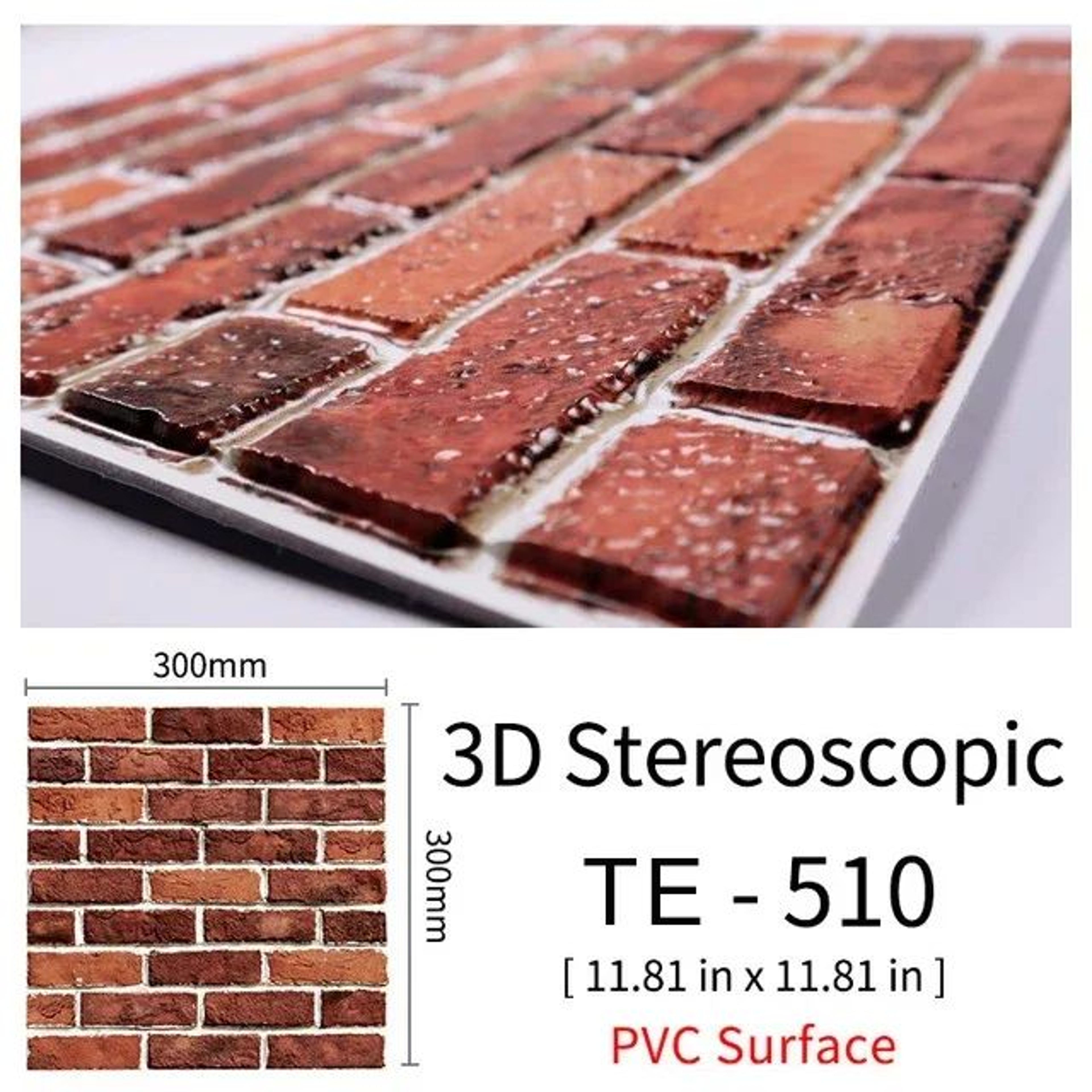 Self Adhesive Brick Wall Stickers Waterproof 3D Peel And Stick Wallpaper Panels 10