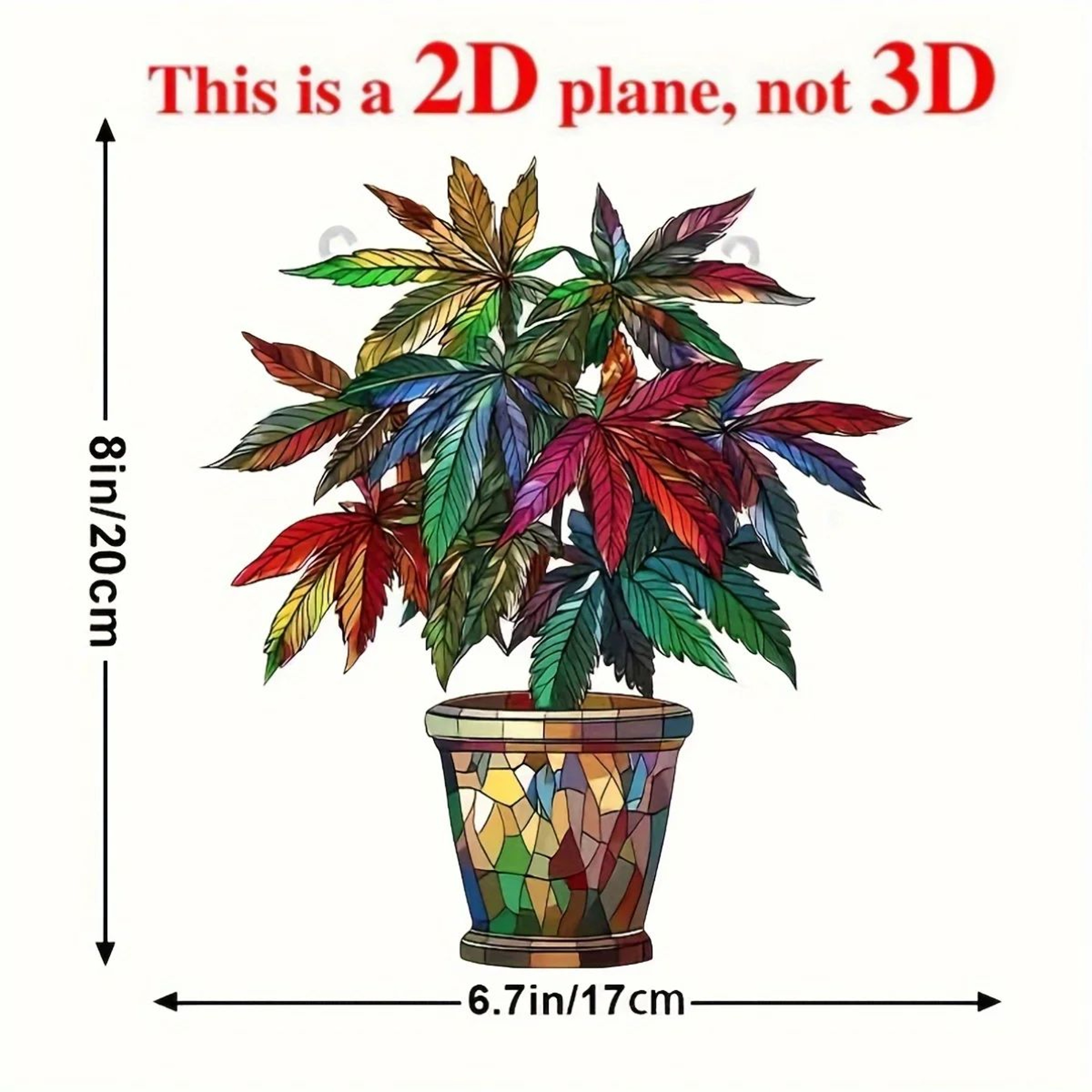 Acrylic Hanging Plant Suncatcher Window Decor Floating Flower Basket Ornament 7