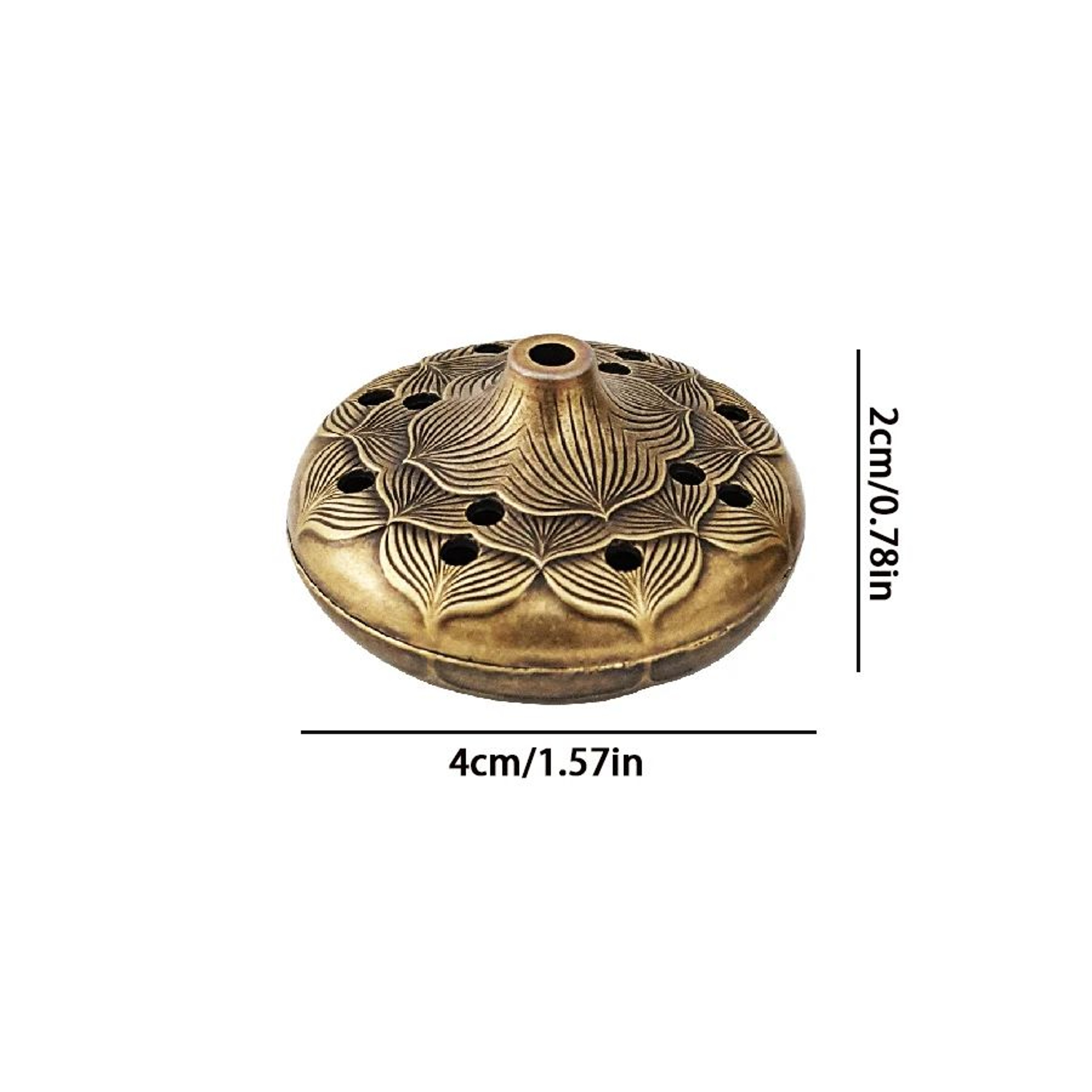 Antique Brass Incense Burner Dragon Phoenix Mini Incense Holder Decor 8